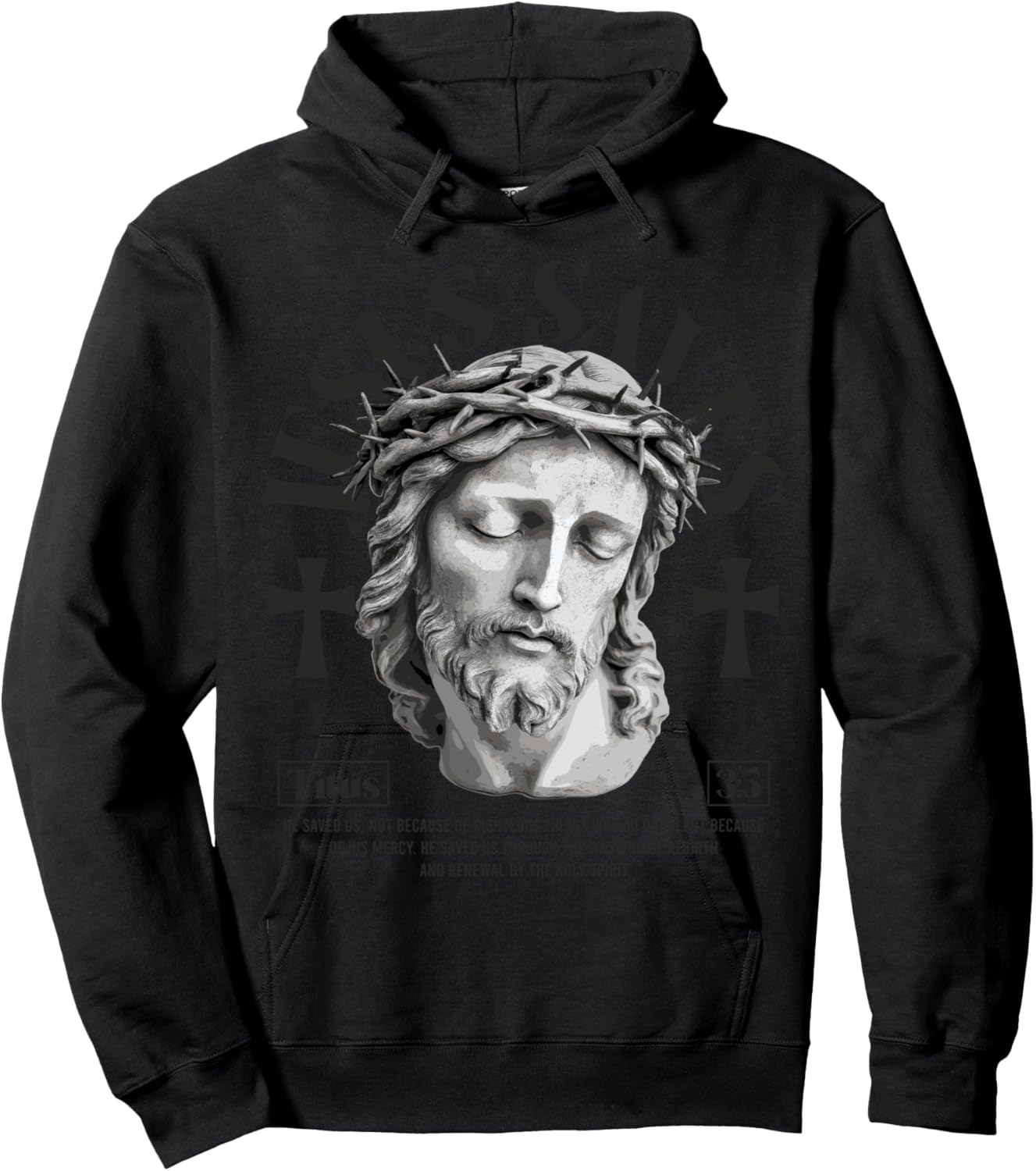 Jesus saves - Titus 3:5 Christian bible verses Hoodie - Hoodie | Black