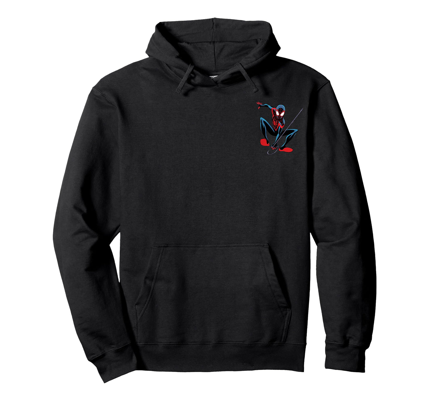 Marvel Super Heroes Miles Morales Spider-Man Pocket Art T-Shirt - Hoodie | Black