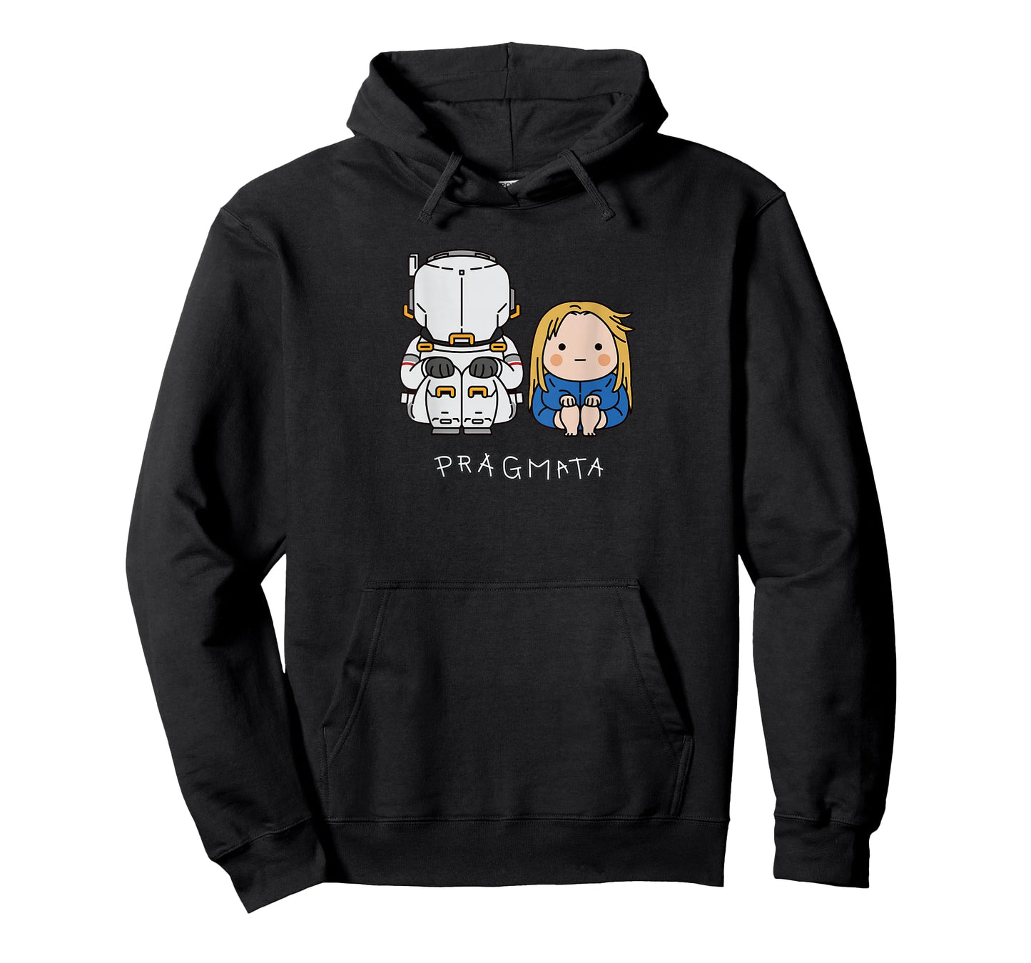 PRAGMATA Hugh & Diana Sitting BP T-Shirt - Hoodie | Black