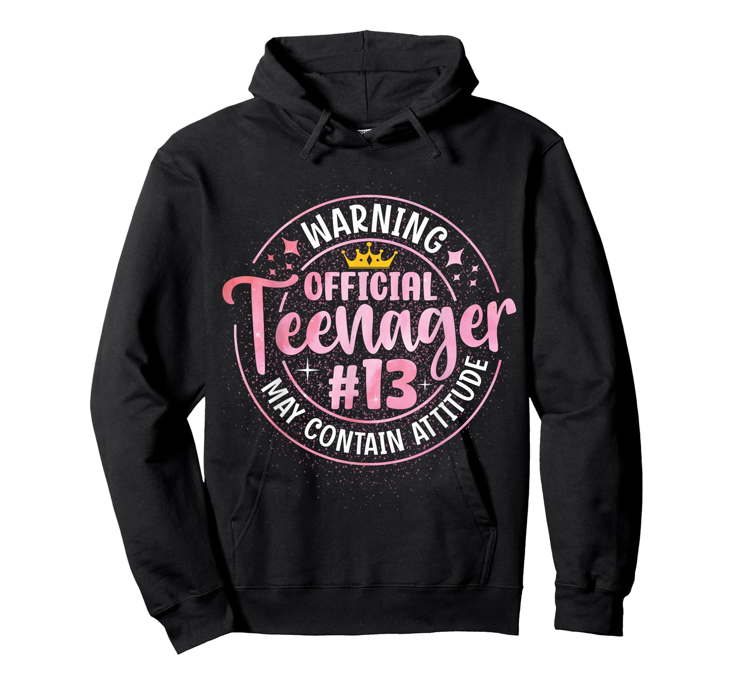 13th Birthday Girl Official Teenager 13 Year Old Birthday T-Shirt - Hoodie | Black