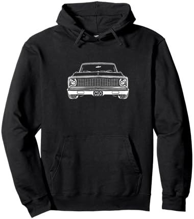 Classic 67-72 C10 Truck Front Grill Silhouette C10 Truck Hoodie - Hoodie | Black