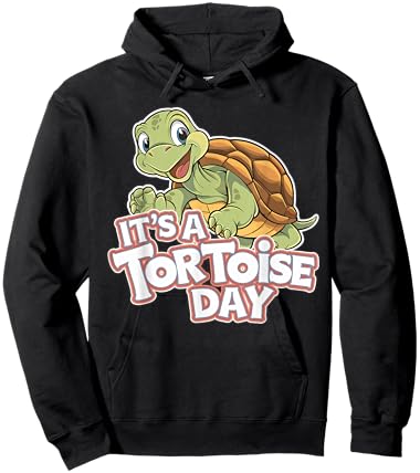 It's a Tortoise Day Design | Tortoise Hoodie - Hoodie | Black