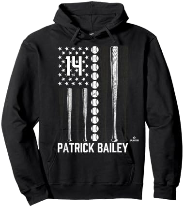 Baseball American Flag Patrick Bailey San Francisco Baseball Hoodie - Hoodie | Black