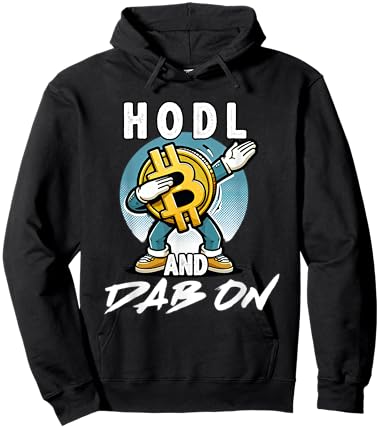 "Hodl and dab on" bitcoin comic character for $BTC investors Hoodie - Hoodie | Black