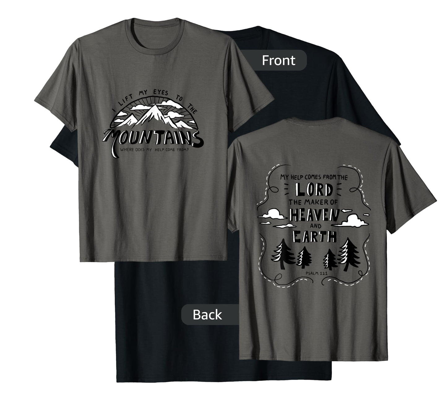 Psalm 121 Mountain Christian Bible Verse shirt T-Shirt