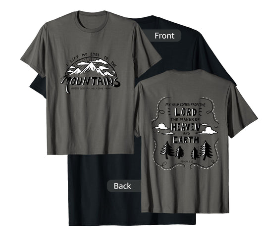 Psalm 121 Mountain Christian Bible Verse shirt T-Shirt