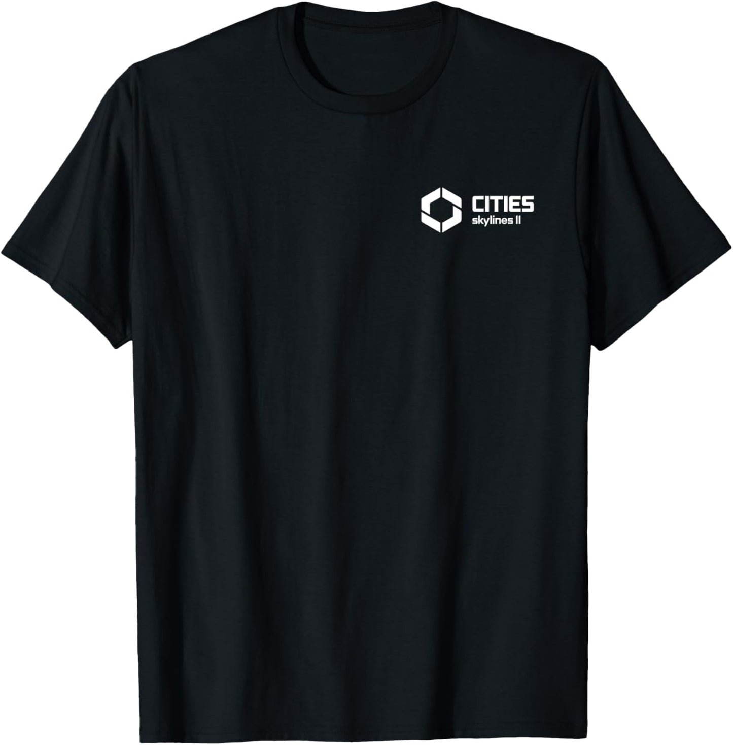 Cities Skylines II game logo white T-Shirt - T-Shirt | Black