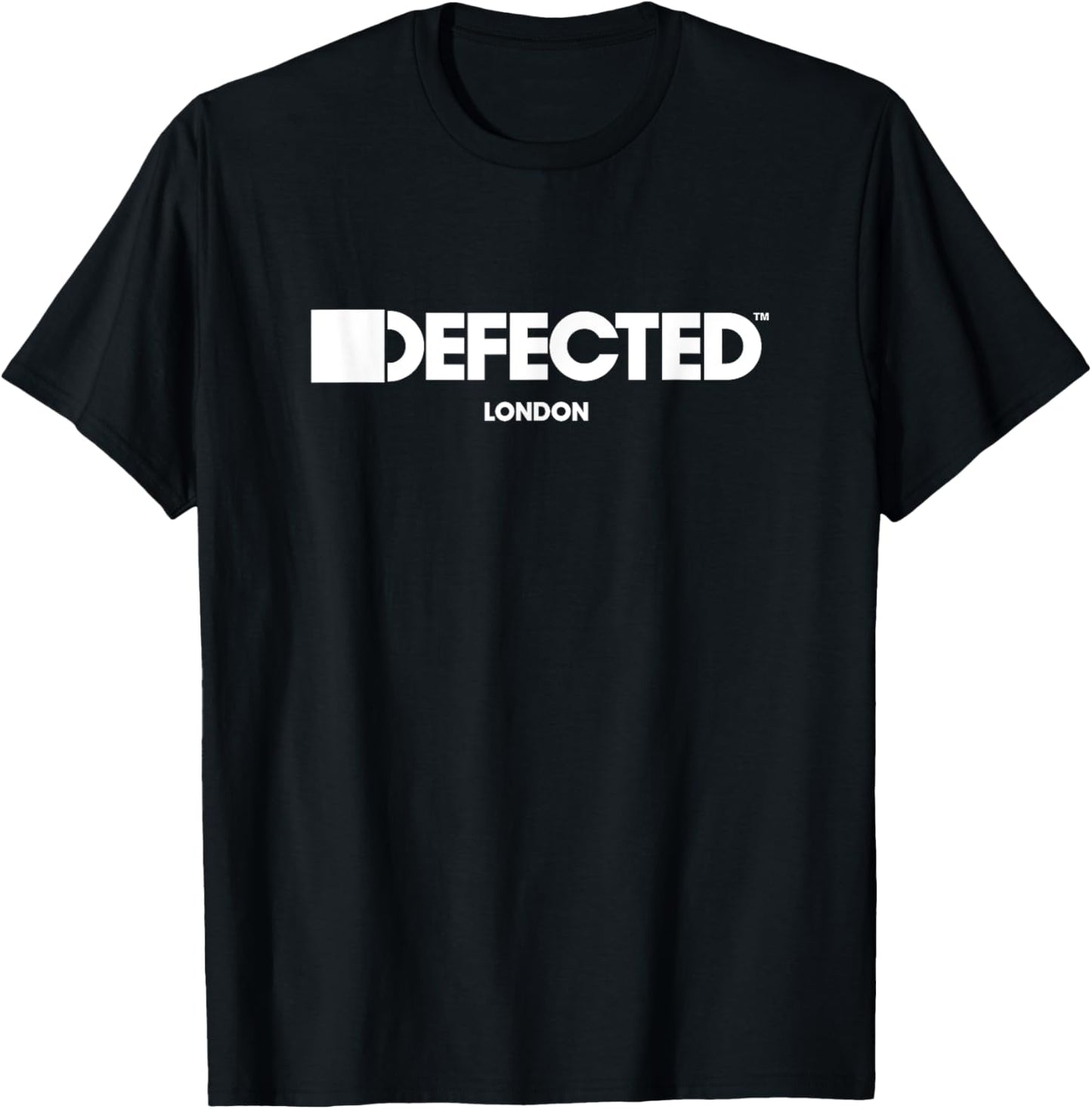 Defected London White Print T-Shirt - T-Shirt | Black