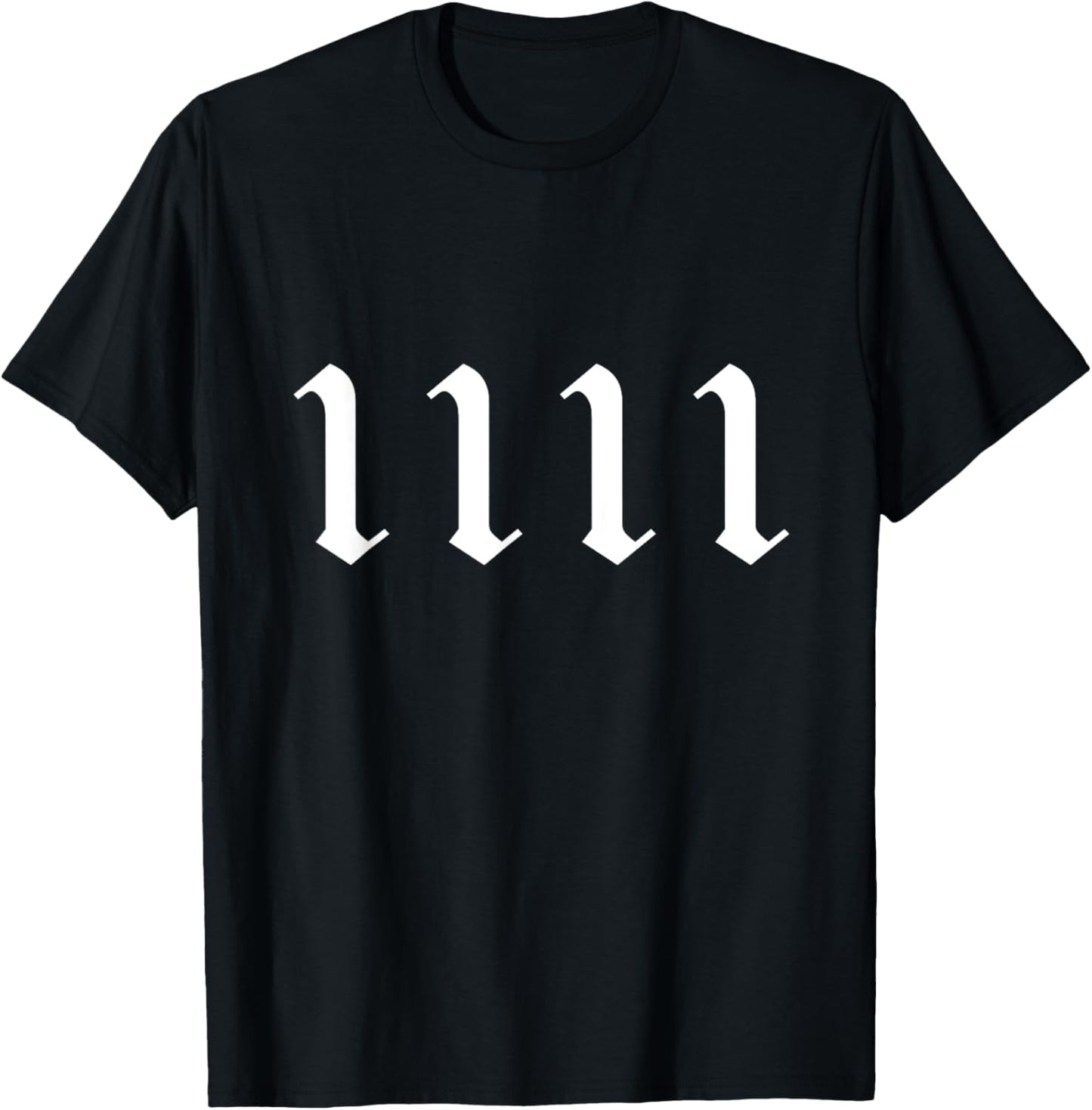 Angel Number 1111 Numerology Mystical Spiritual Number T-Shirt - T-Shirt | Black