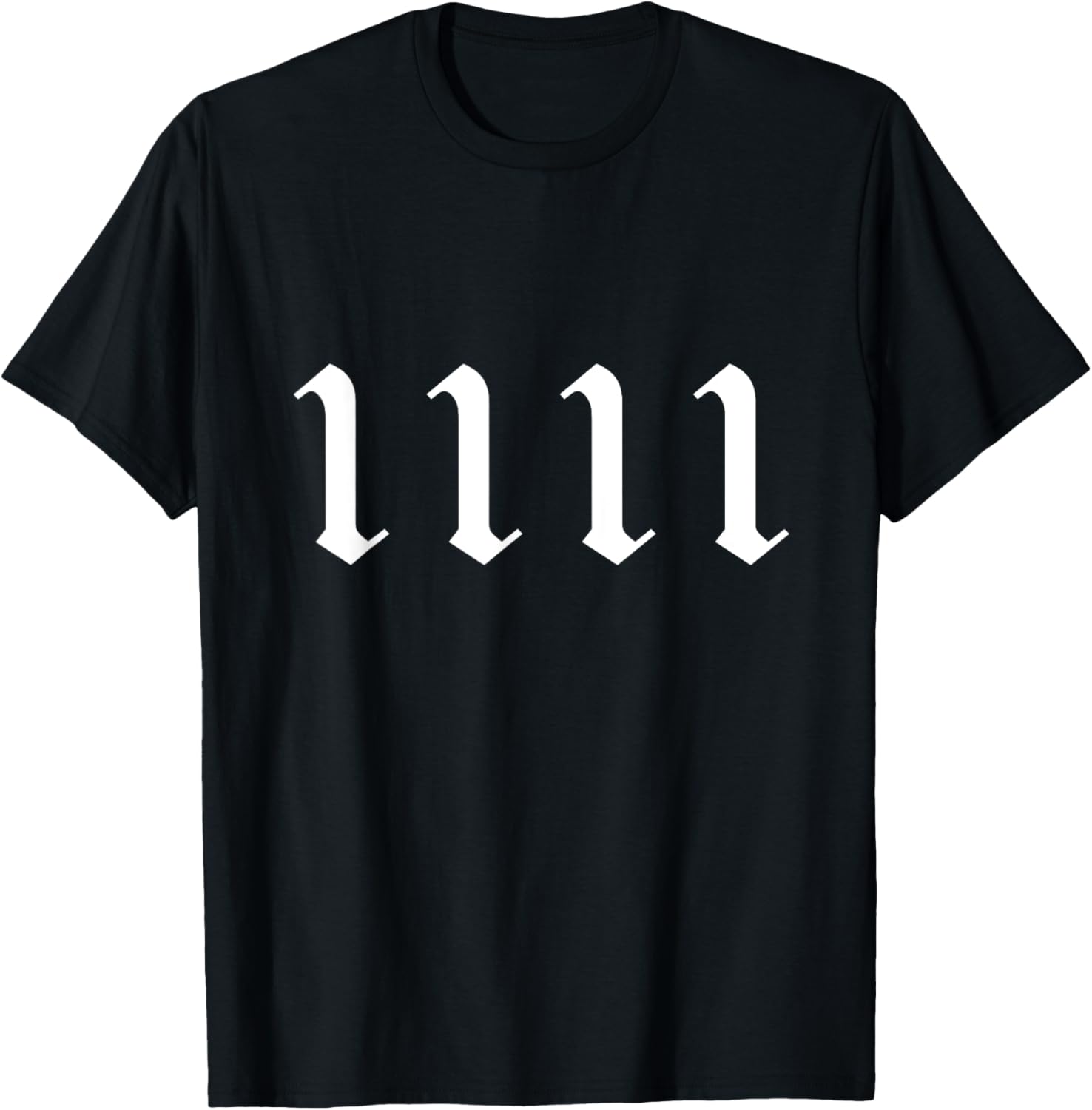 Angel Number 1111 Numerology Mystical Spiritual Number T-Shirt - T-Shirt | Black