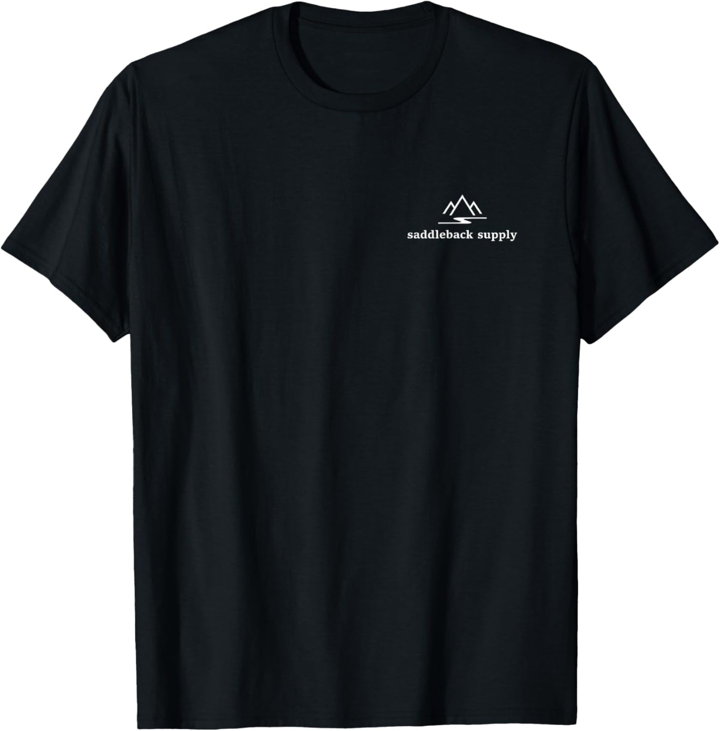 Saddleback Western White Logo Lightweight Graphic T-Shirt - T-Shirt | Black