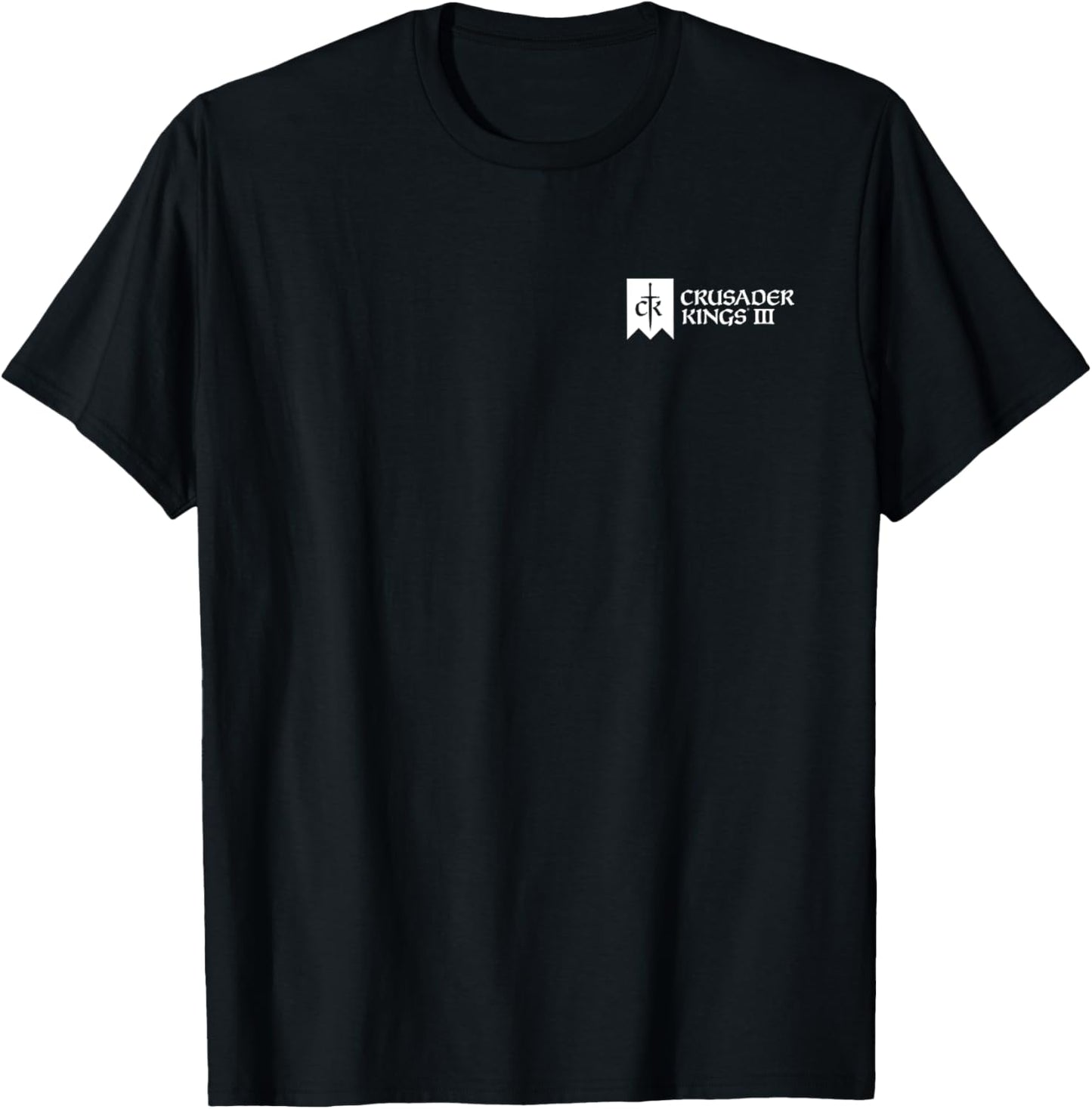 Crusader Kings III game logo white T-Shirt - T-Shirt | Black