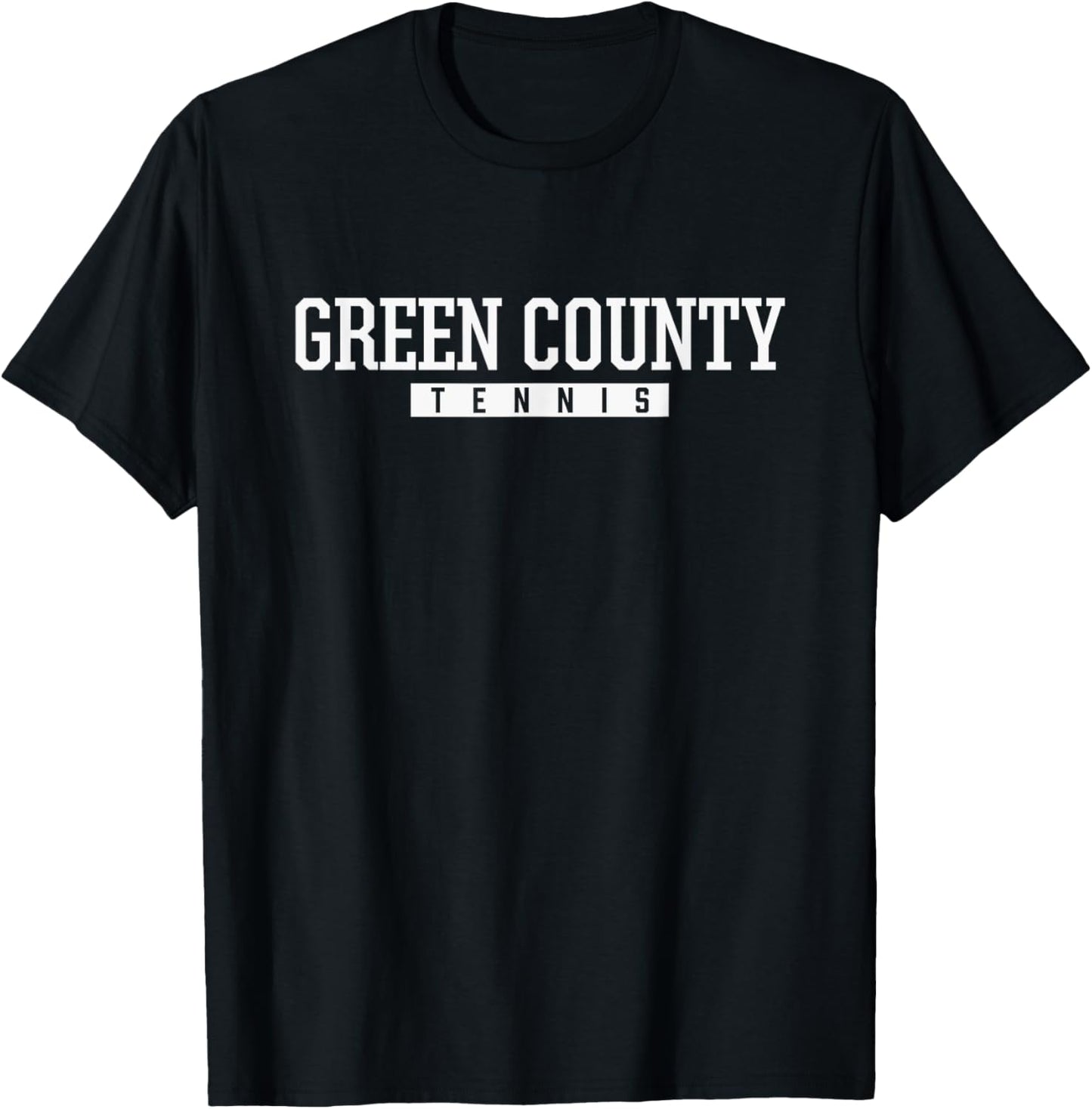Green County High School Tennis T-Shirt - T-Shirt | Black