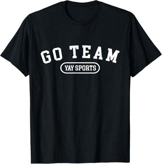 Go Sports! Funny Vintage Sports Clueless Sport Fans Do The T-Shirt - T-Shirt | Black
