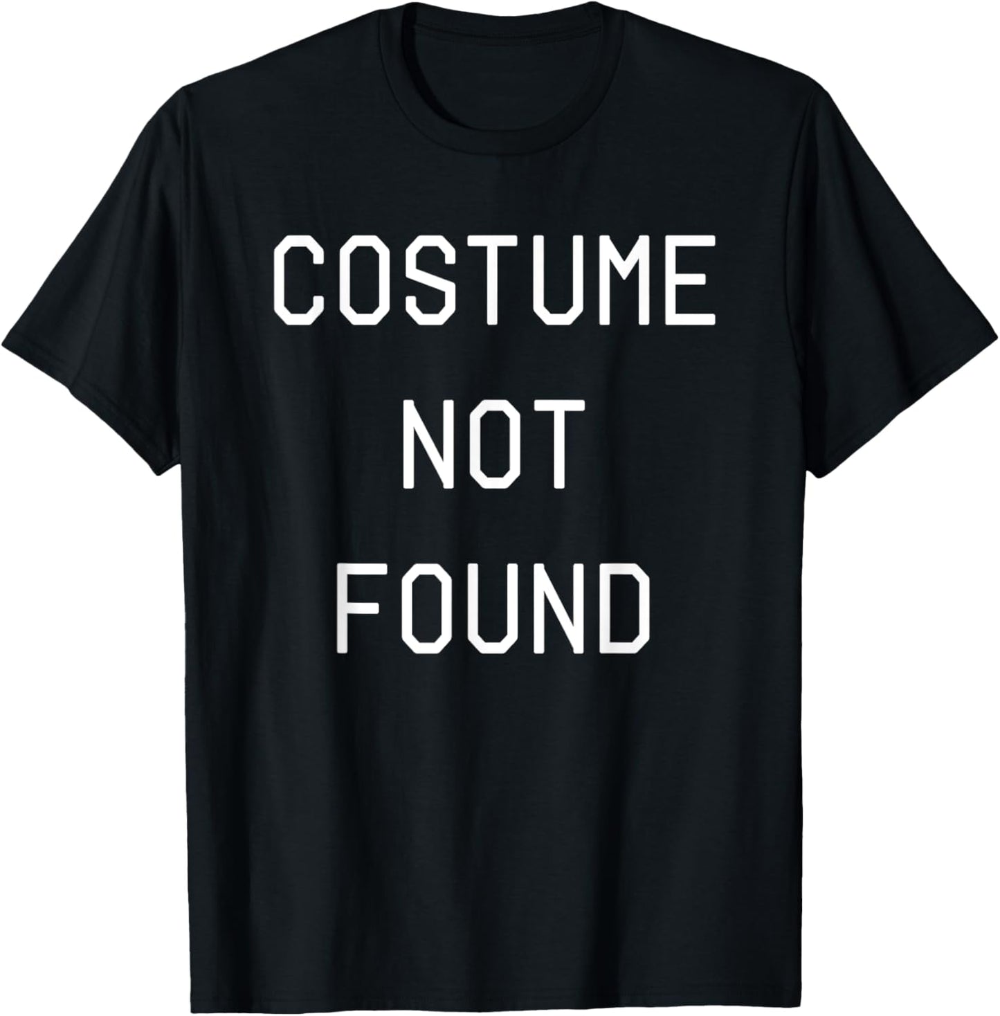 Error 404 Costume Not Found Funny Couples Matching Halloween T-Shirt - T-Shirt | Black