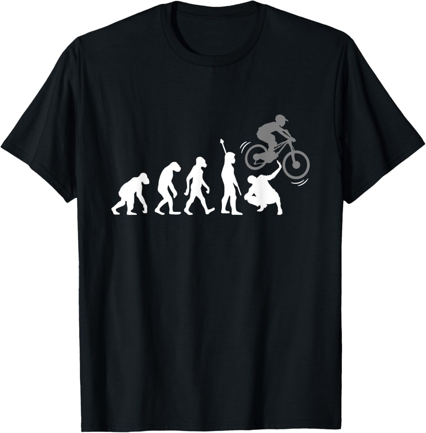 Cool MTB Evolution Bicycle Funny Cycle Mountain Bike Lovers T-Shirt - T-Shirt | Black