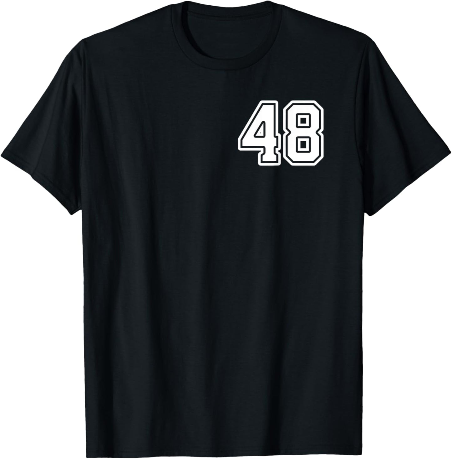 Number 48 Shirt #48 Player Sports Team Men Women Kids T-Shirt - T-Shirt | Black