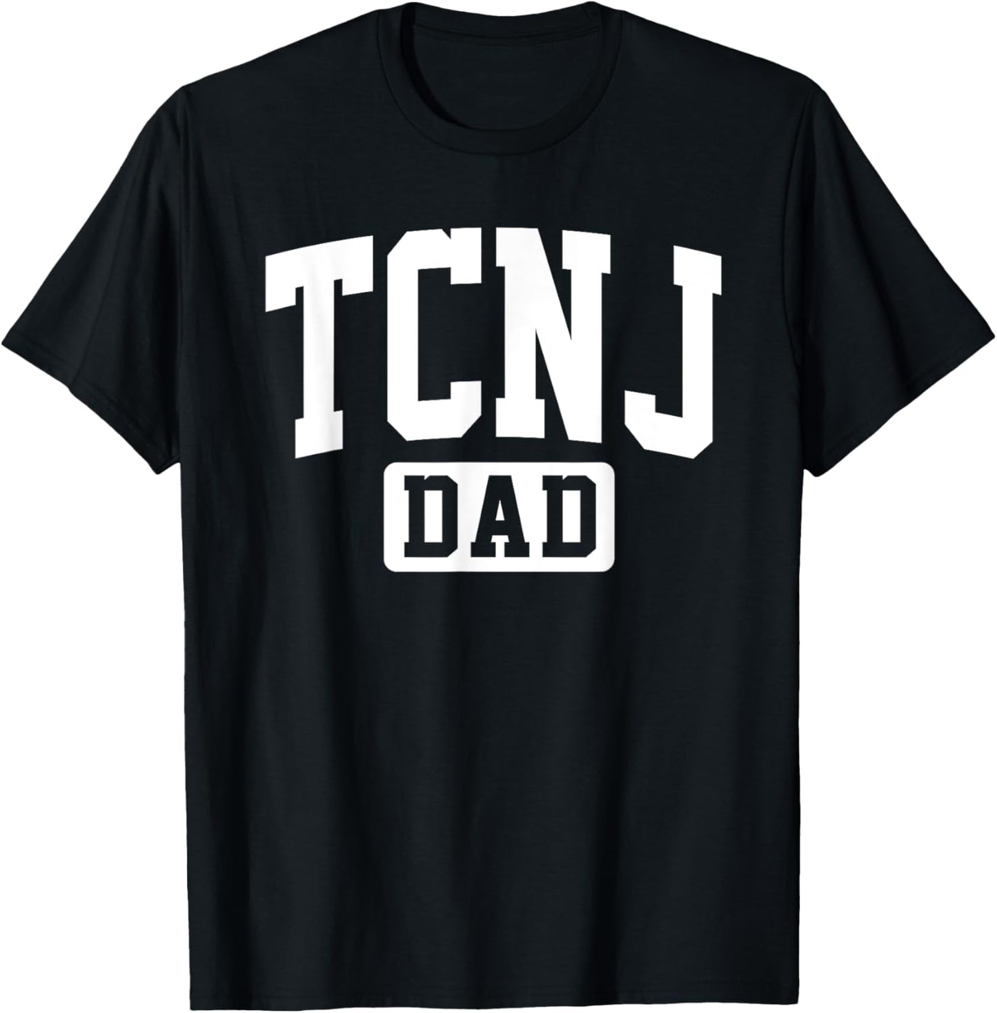 Family University College Arch Retro Design TCNJ The College of New Jersey Dad Arch Vintage Family T-Shirt - T-Shirt | Black