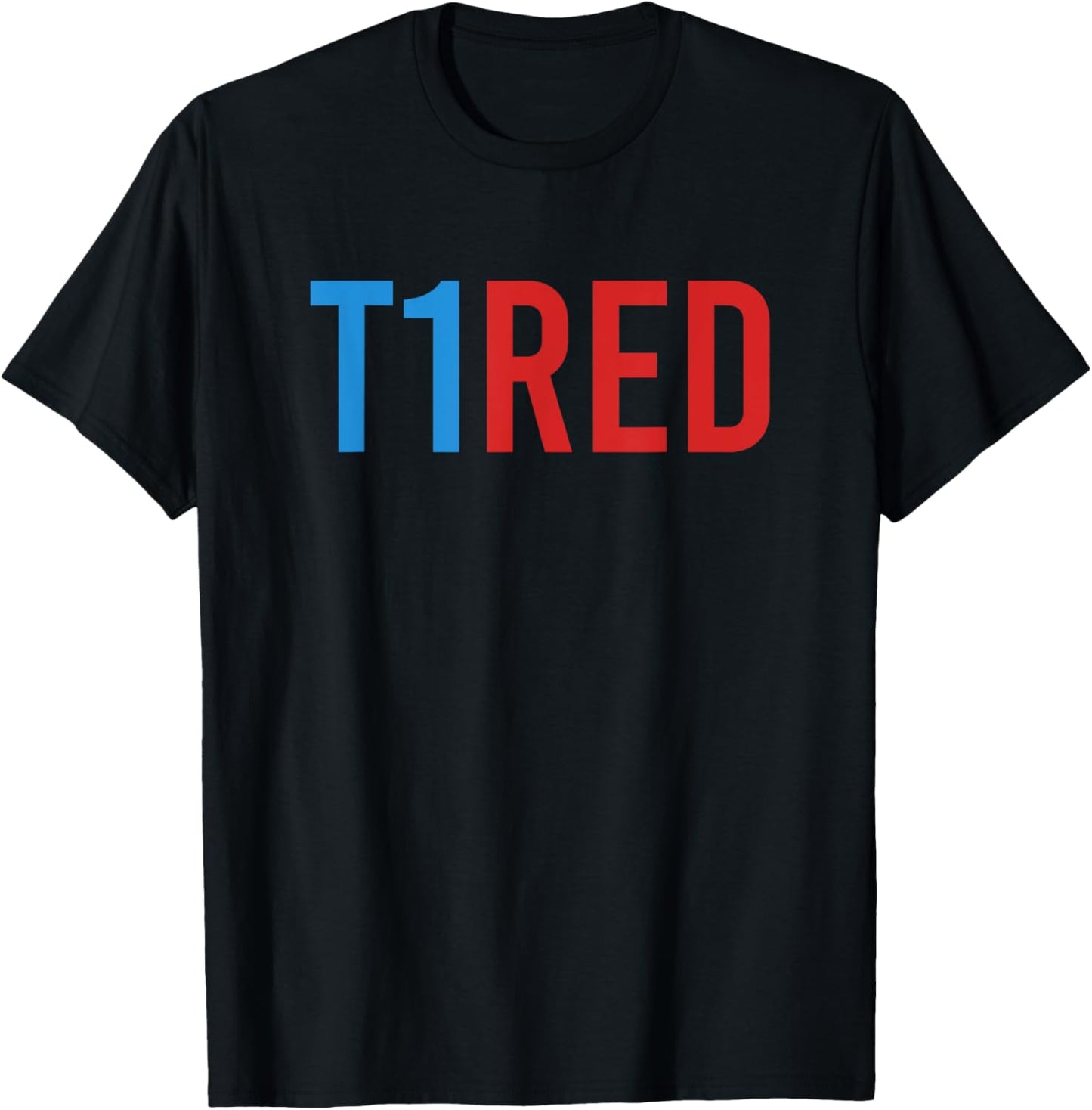 T1red Blue Ribbon November Diabetes Awareness T-Shirt - T-Shirt | Black