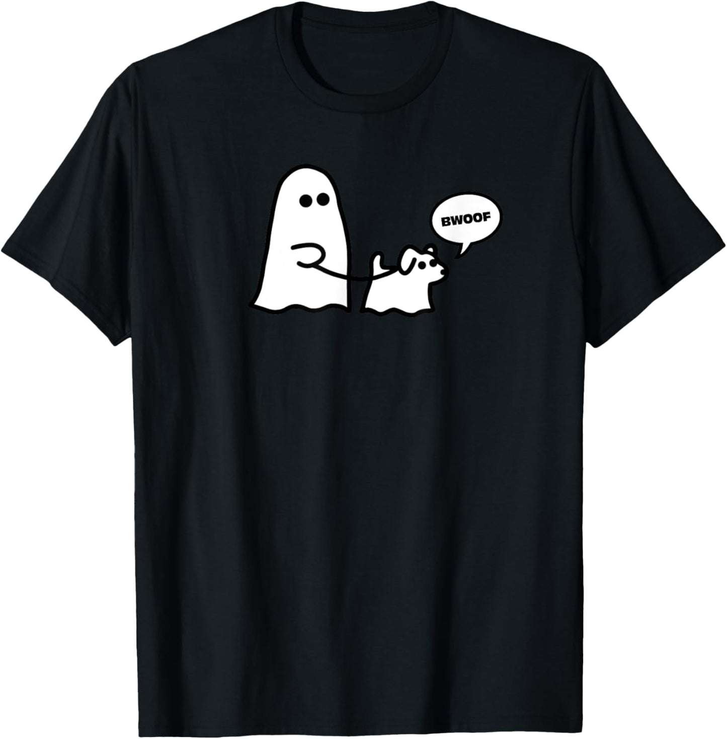 Ghost Walking Ghost Dog Bwoof Men Women Kids T-Shirt - T-Shirt | Black