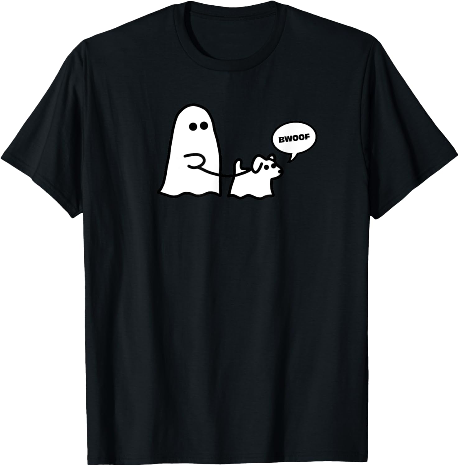 Ghost Walking Ghost Dog Bwoof Men Women Kids T-Shirt - T-Shirt | Black