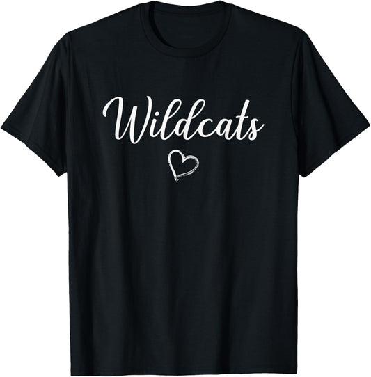 Arvada West Wildcats Above Small Heart T-Shirt - T-Shirt | Black