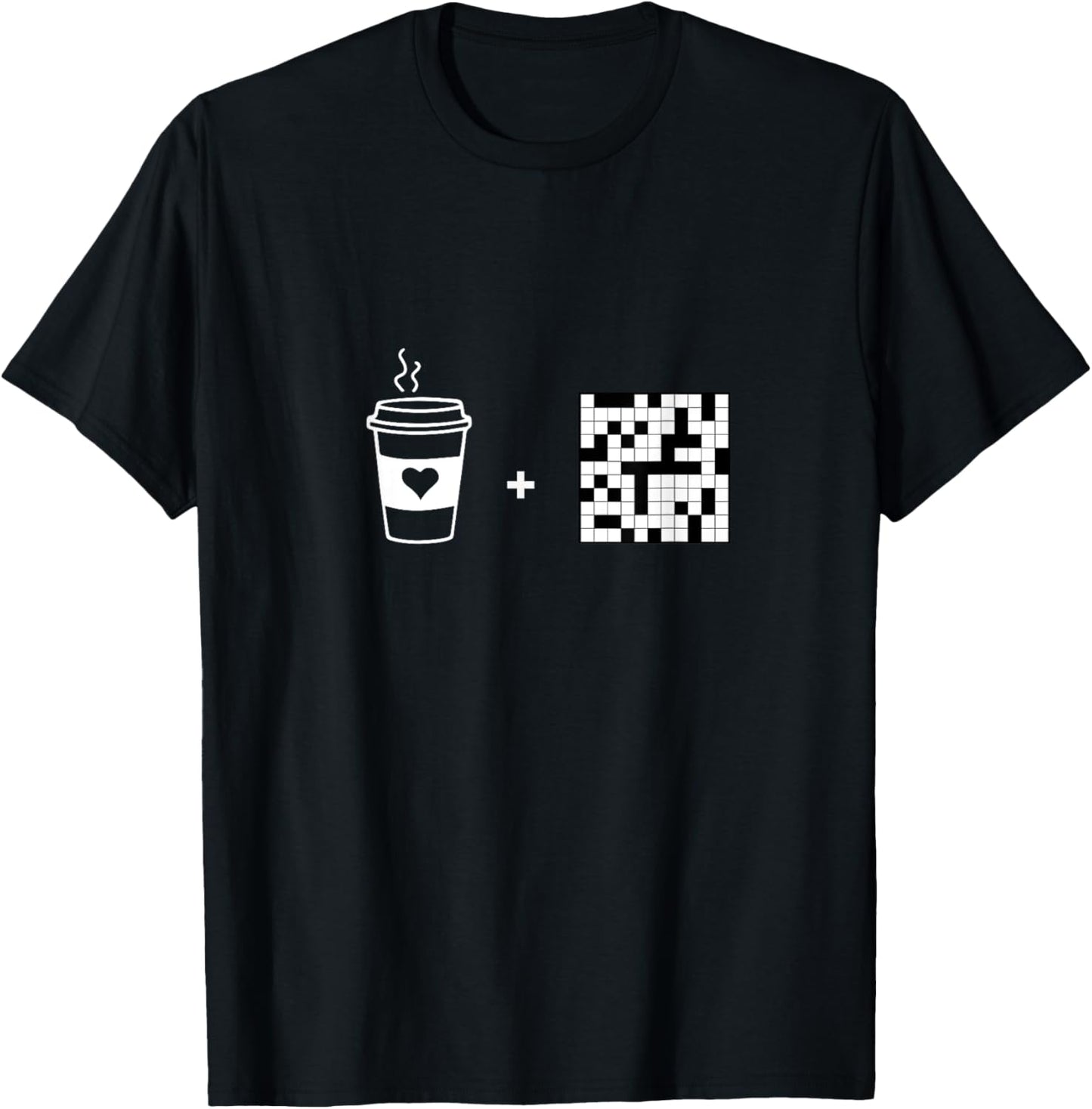 Coffee and Crosswords , Crossword Puzzle Day T-Shirt - T-Shirt | Black
