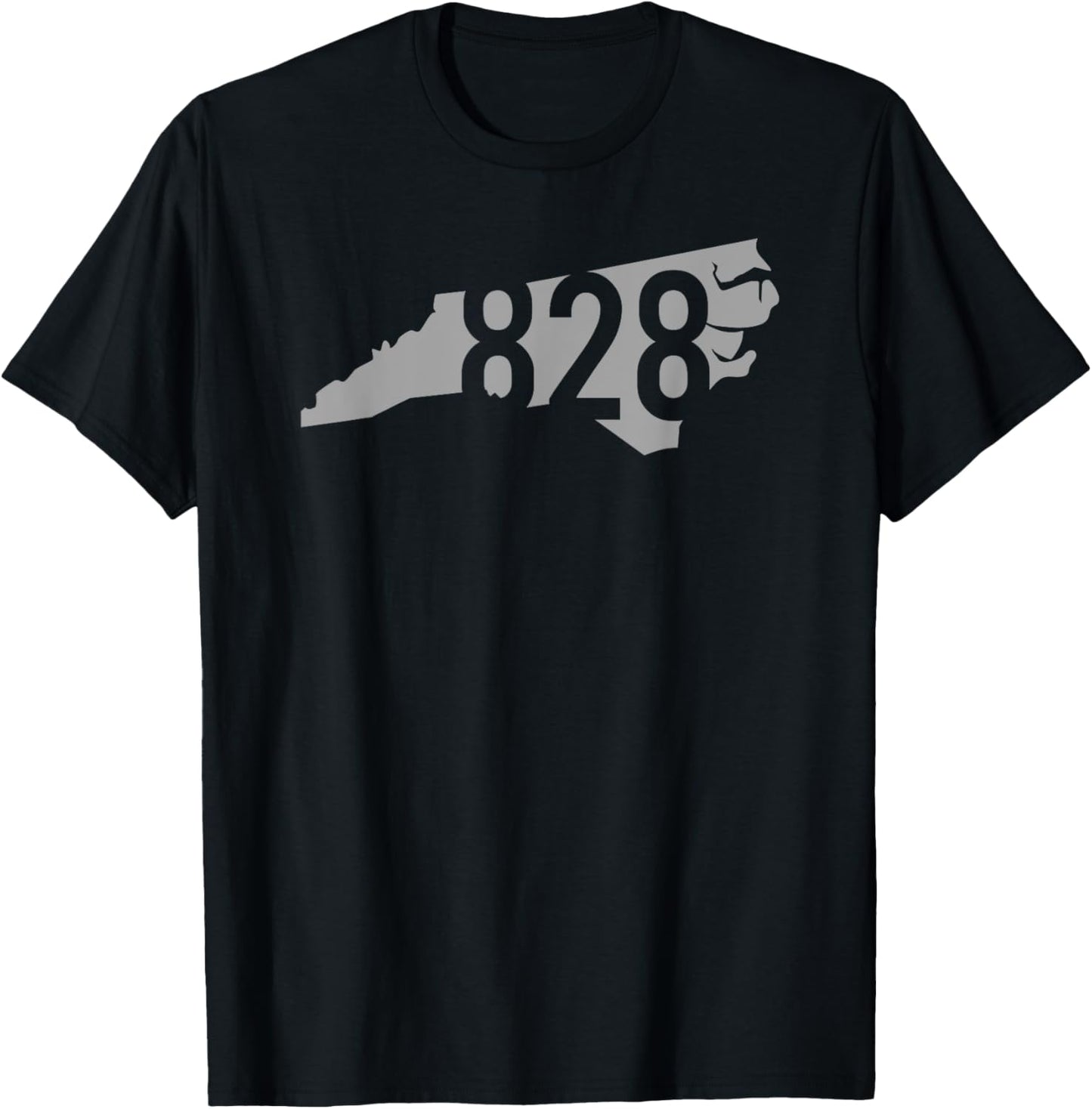 828 Area Code, Asheville, Hickory, Boone, North Carolina T-Shirt - T-Shirt | Black