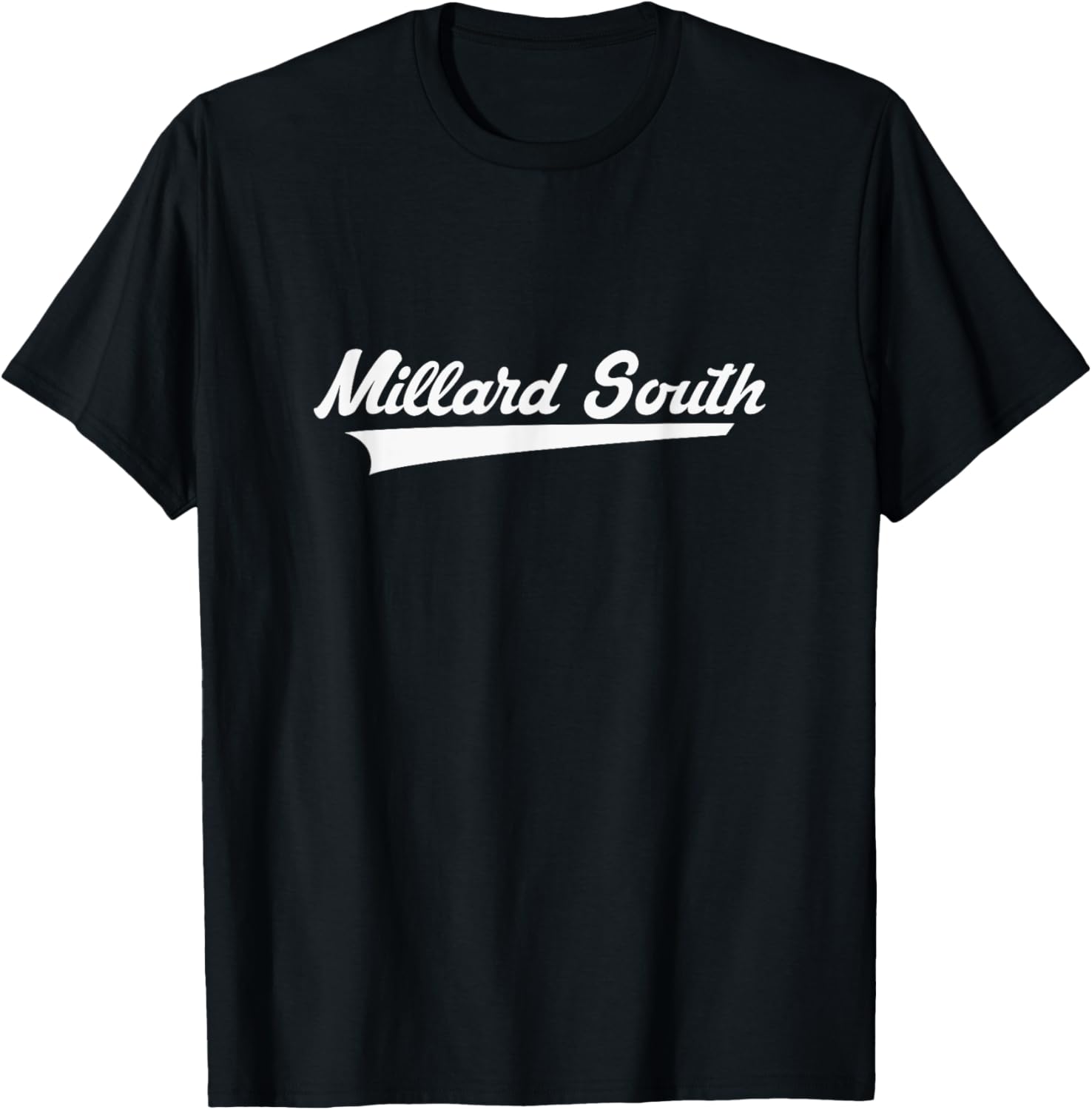 Millard South High School Vintage Swoosh T-Shirt - T-Shirt | Black