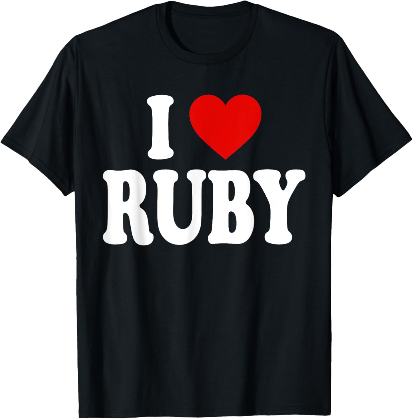 I Heart Love Ruby T-Shirt - T-Shirt | Black