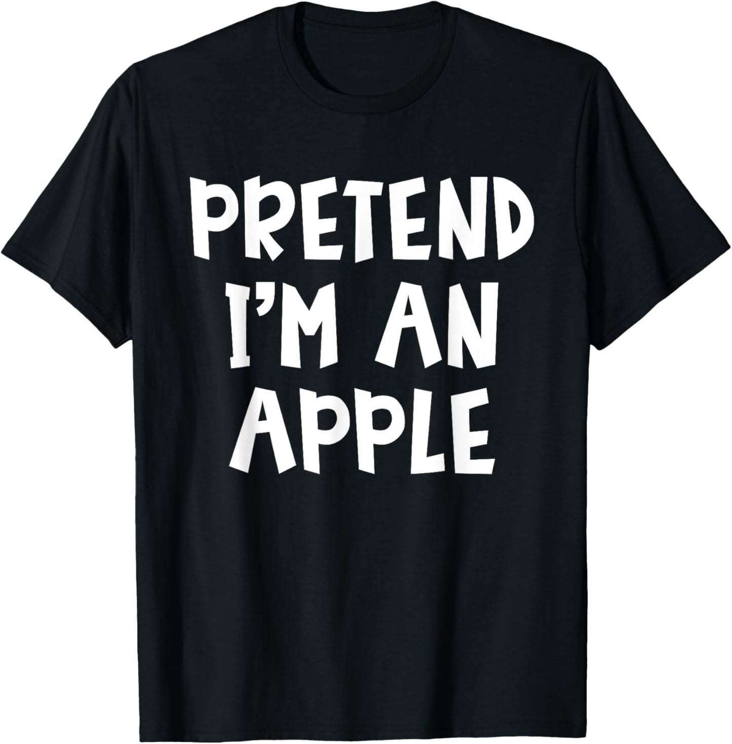 Pretend I'm An Apple Matching Costume Lazy Easy Halloween T-Shirt - T-Shirt | Black