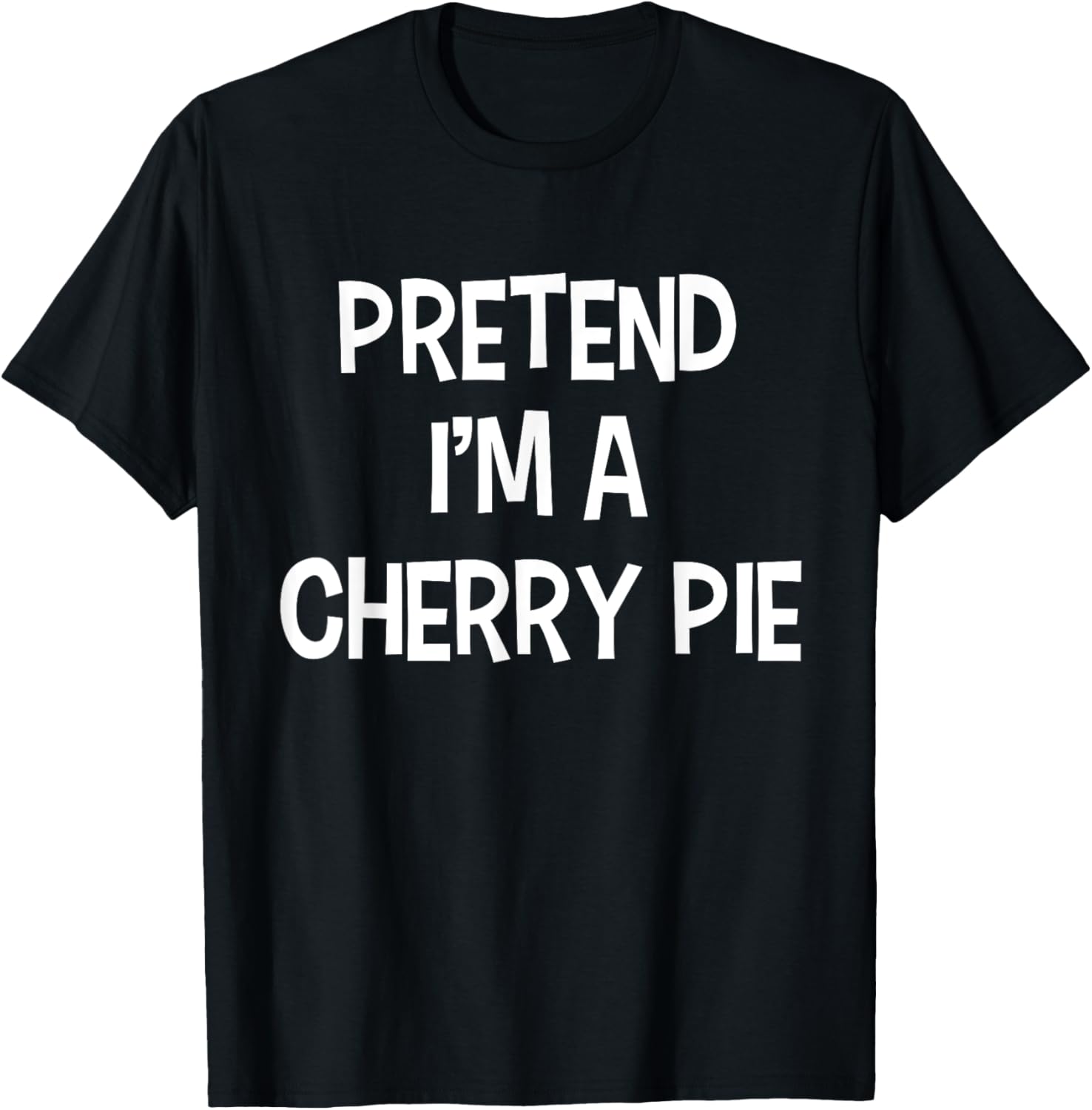 Pretend I'm A Cherry Pie Thanksgiving Funny Food Costume T-Shirt - T-Shirt | Black
