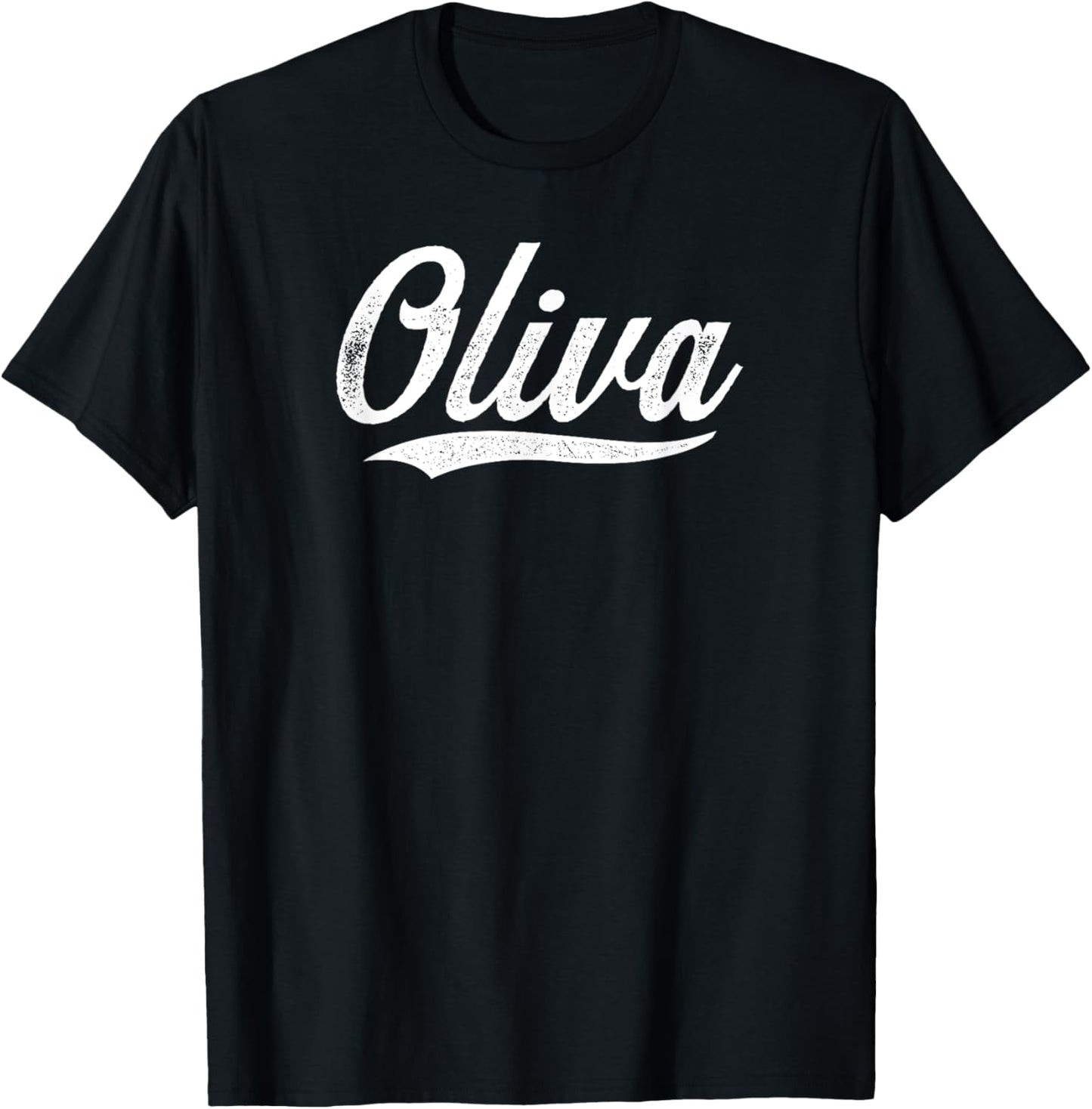 Distressed Script Albert Oliva Prospect Baseball Fan Gear T-Shirt - T-Shirt | Black