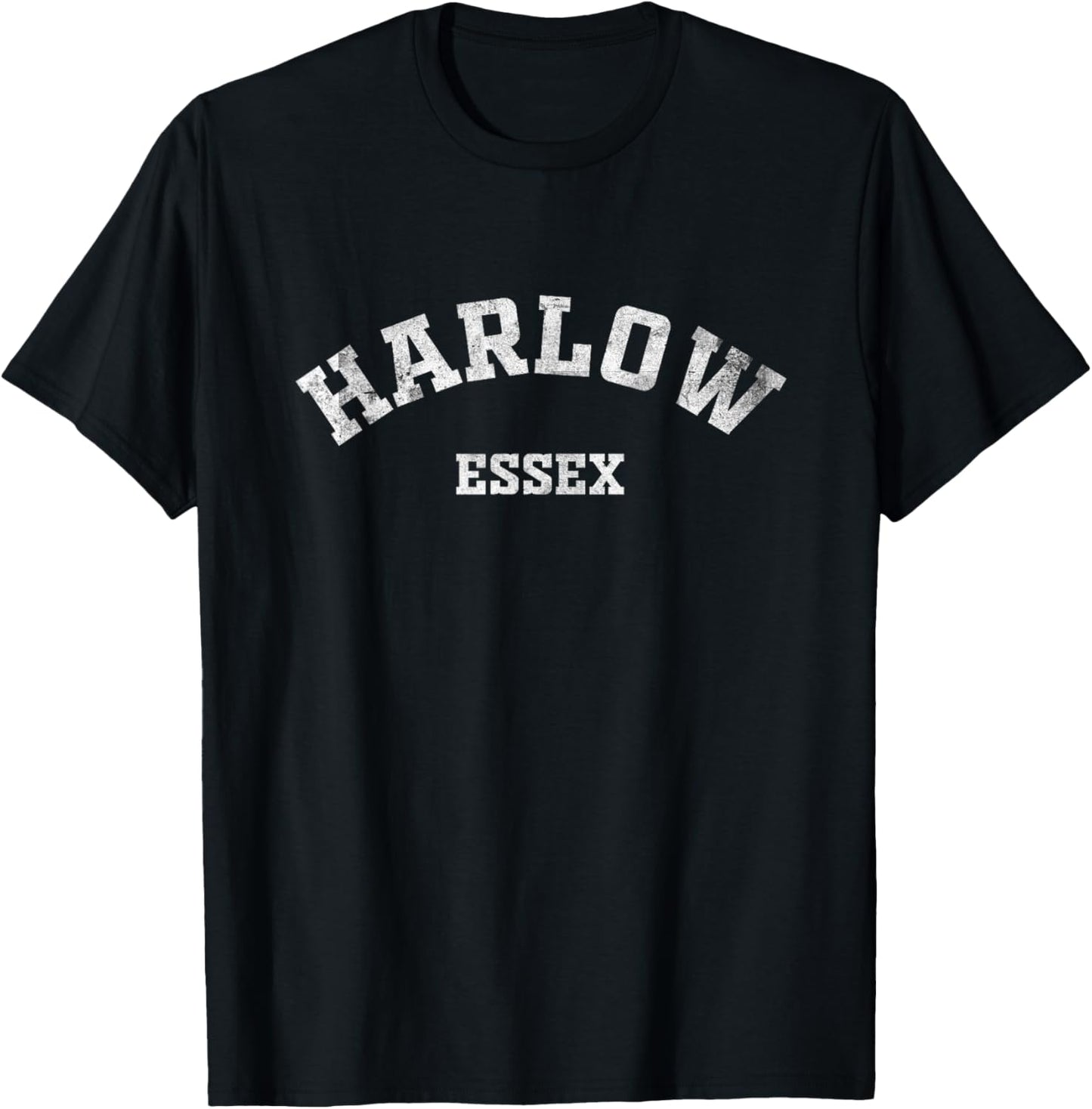 Harlow Essex Gifts England Vintage Souvenirs Apparel Retro T-Shirt - T-Shirt | Black