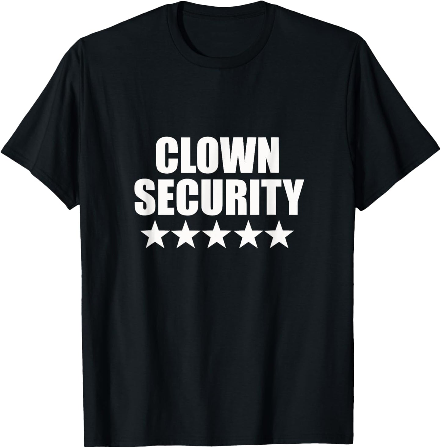 Clown Security Halloween Birthday Fancy Dress Party Costume T-Shirt - T-Shirt | Black