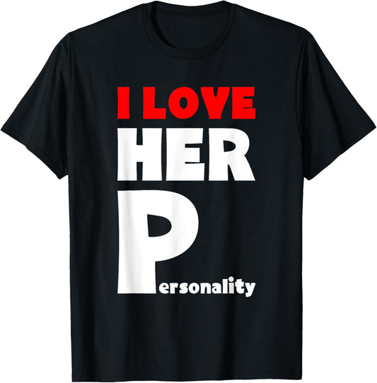 I Love His D I Love Her P Funny Matching Halloween Couples T-Shirt - T-Shirt | Black