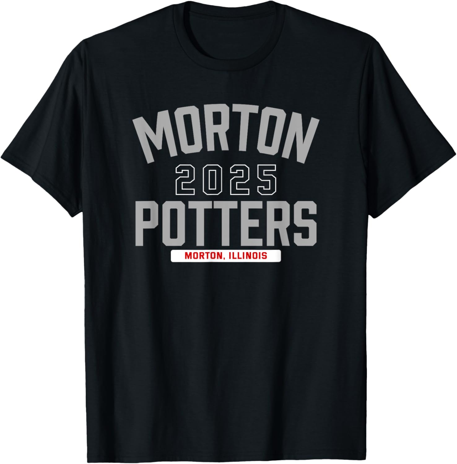 Morton Potters Morton, Illinois 2025 T-Shirt - T-Shirt | Black