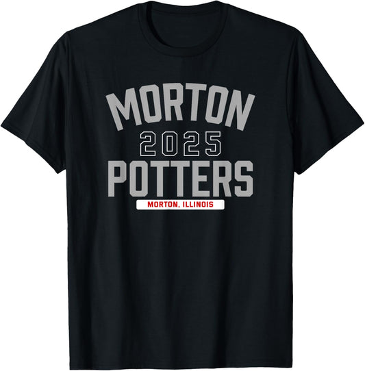 Morton Potters Morton, Illinois 2025 T-Shirt - T-Shirt | Black