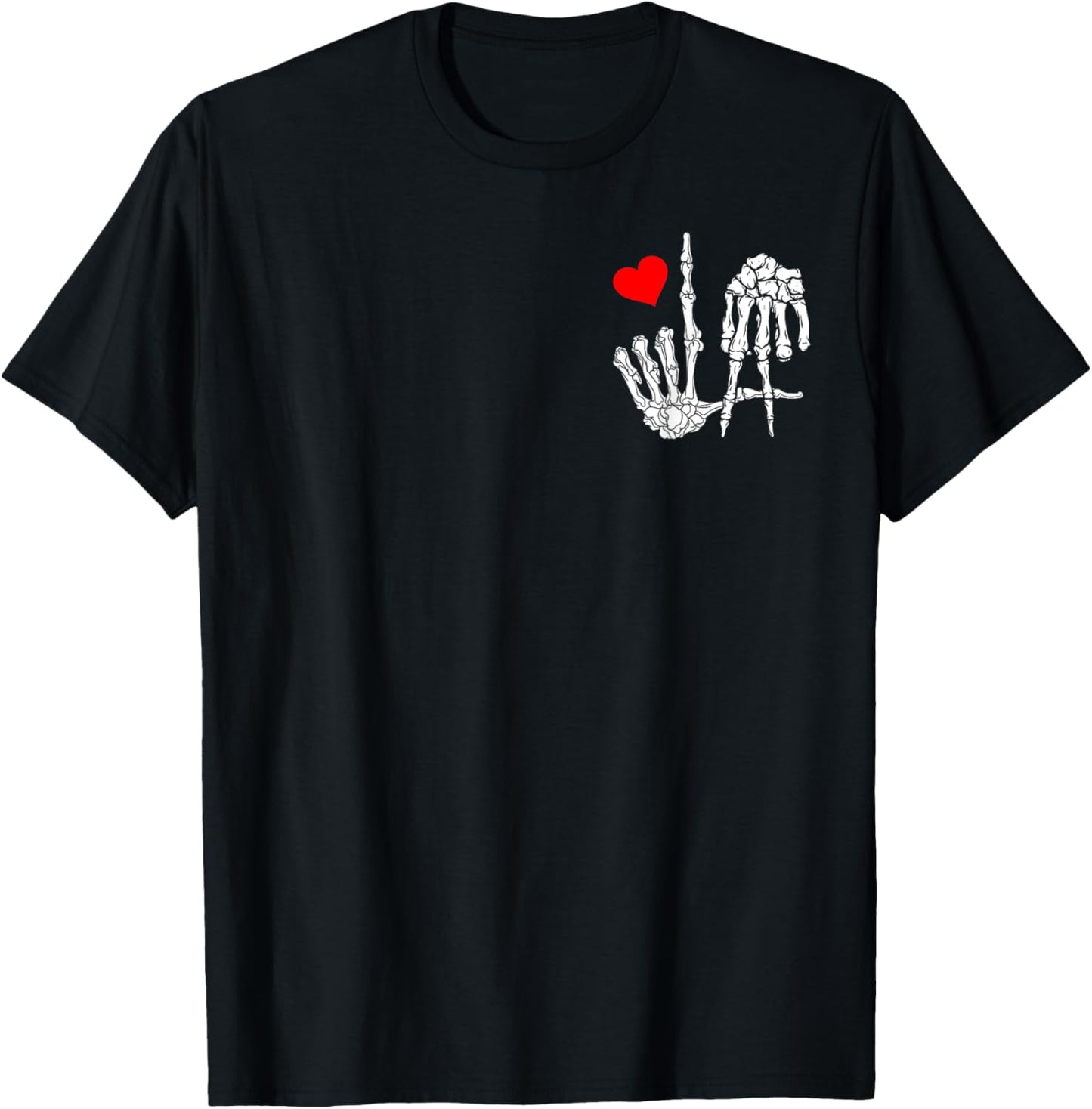 I Love Los Angeles With Skeleton LA Sign to Represent City T-Shirt - T-Shirt | Black