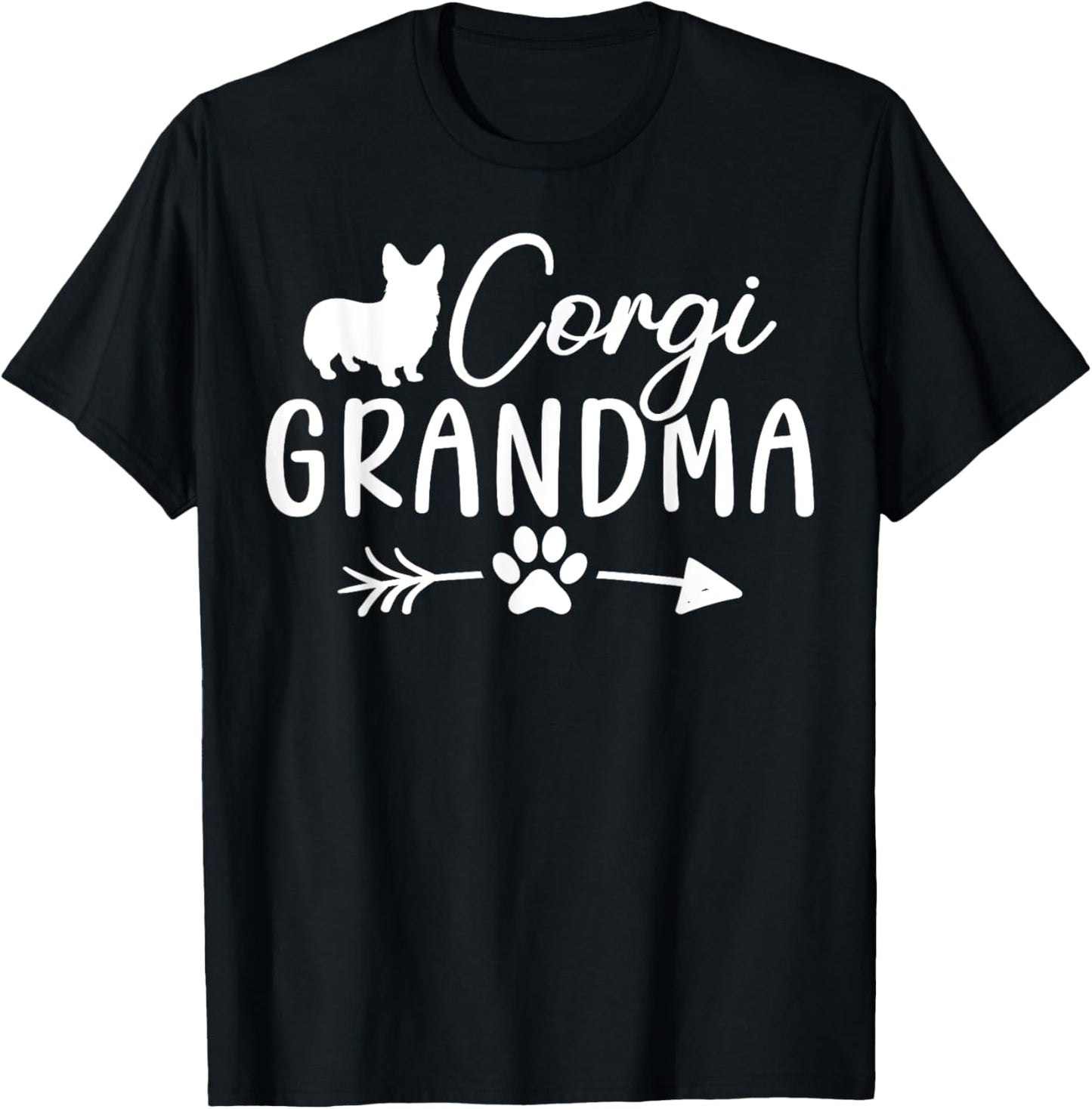 Corgi Grandma Corgi Dog T-Shirt - T-Shirt | Black