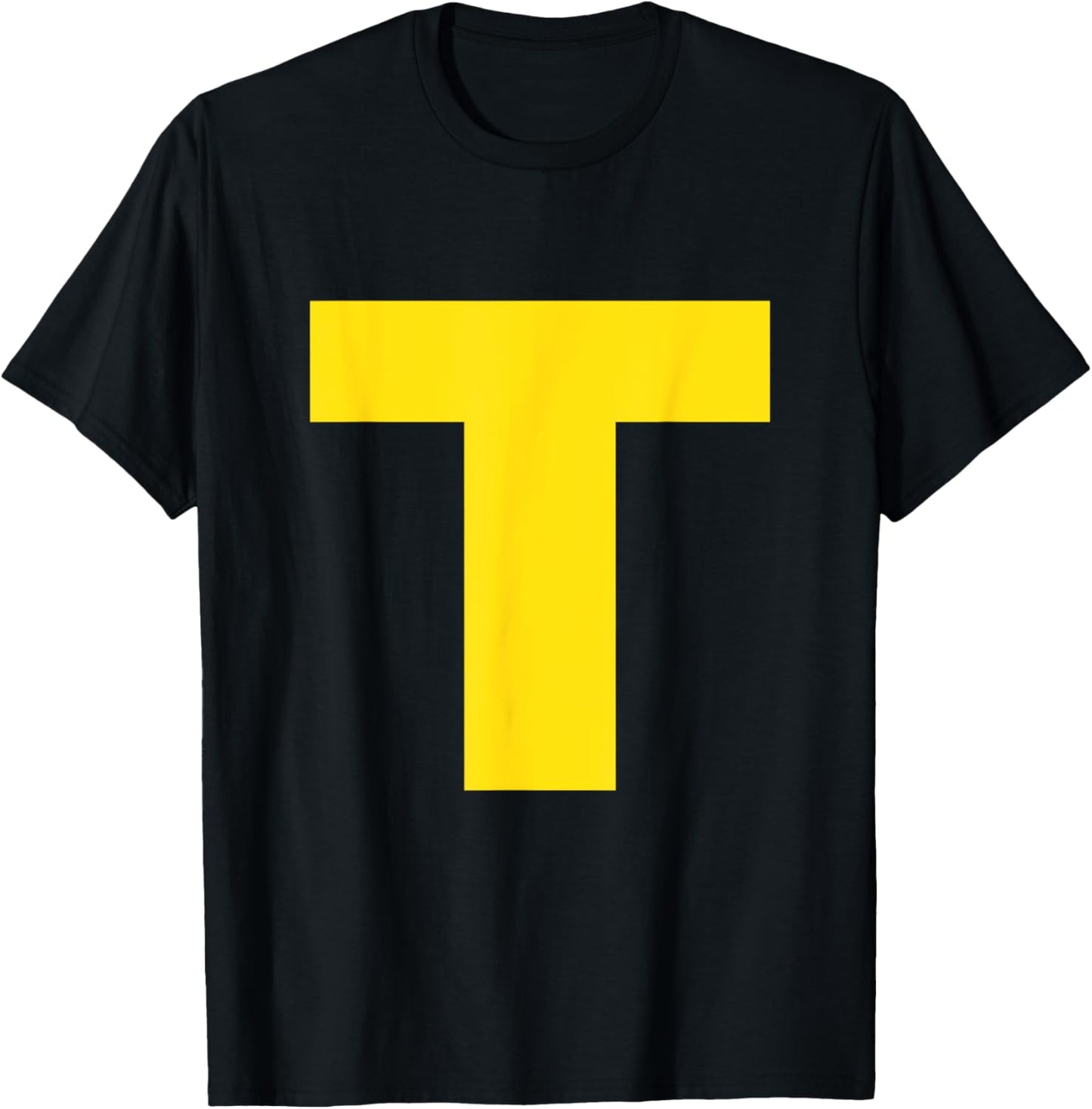 Letter T Funny Chipmunk Group Christmas Thanksgiving Costume T-Shirt - T-Shirt | Black