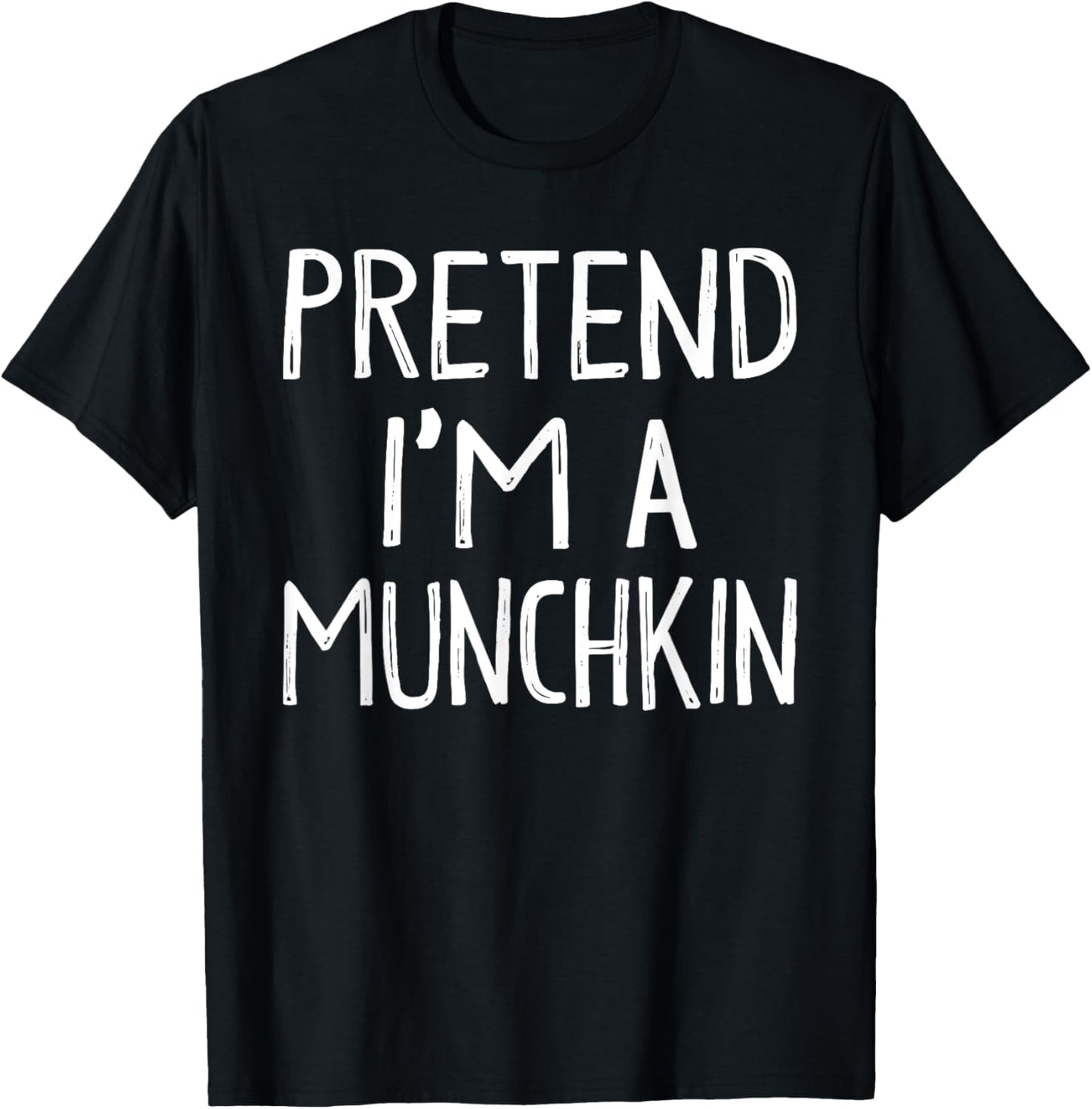 Pretend I'm A Munchkin Matching Costume Lazy Easy Halloween T-Shirt - T-Shirt | Black