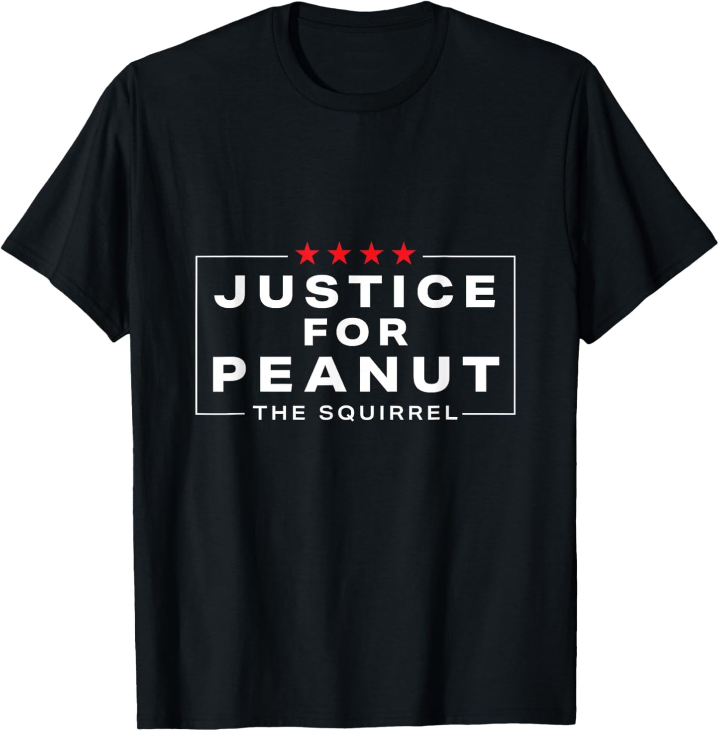 Justice For Peanut The Squirrel - Peanut Squirrel T-Shirt - T-Shirt | Black
