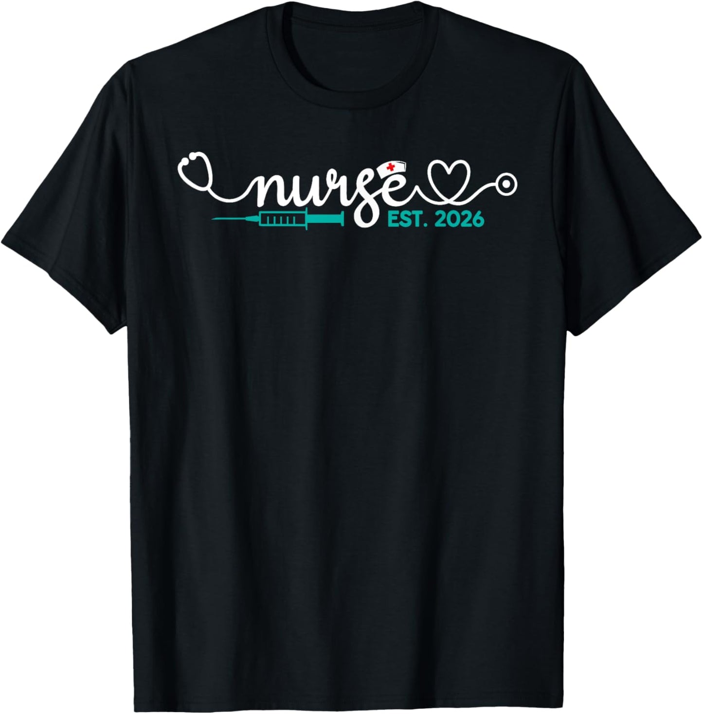 Graduate Nurse Est. 2026 RN Nursing School Graduation Gifts T-Shirt - T-Shirt | Black