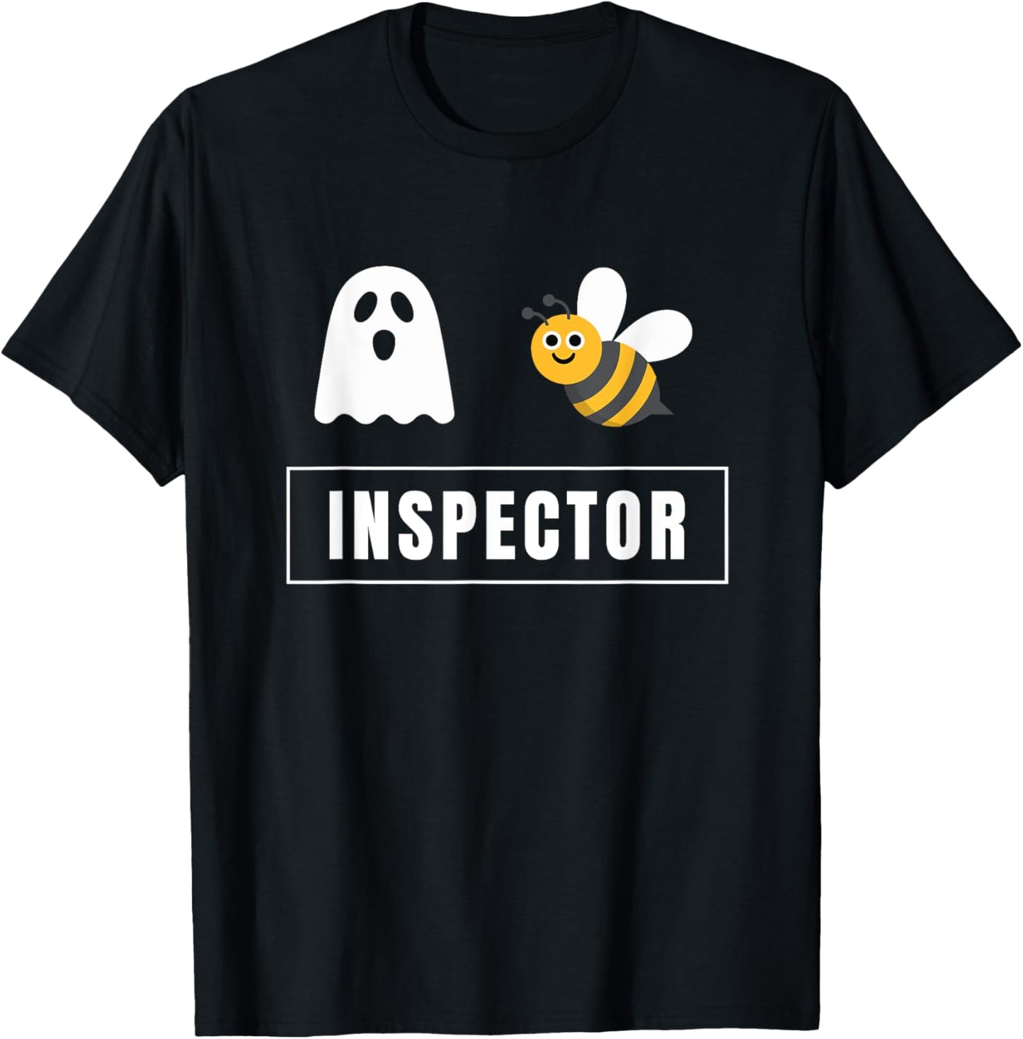 Boo-Bee Inspector Lazy DIY Halloween Costume Funny Ghost T-Shirt - T-Shirt | Black
