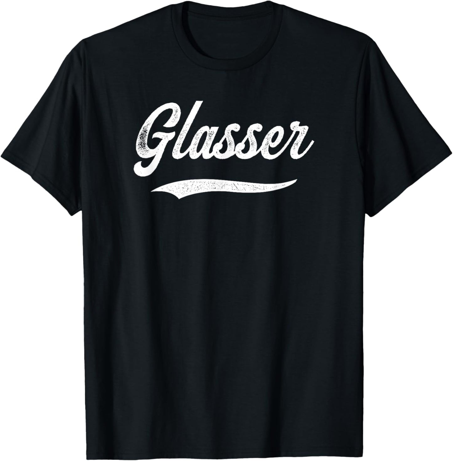 Distressed Script Phillip Glasser Prospect Baseball Fan Gear T-Shirt - T-Shirt | Black