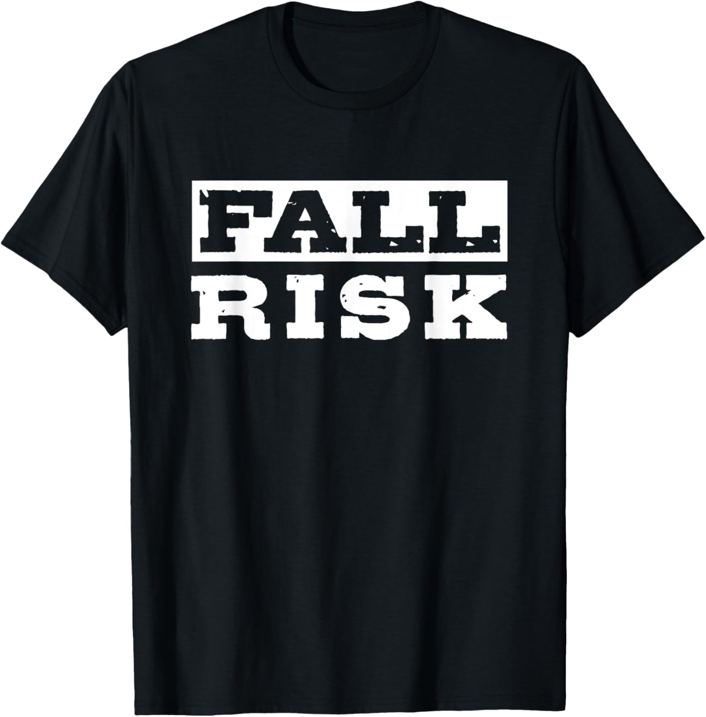 Fall Risk Funny Vintage Retro T-Shirt - T-Shirt | Black