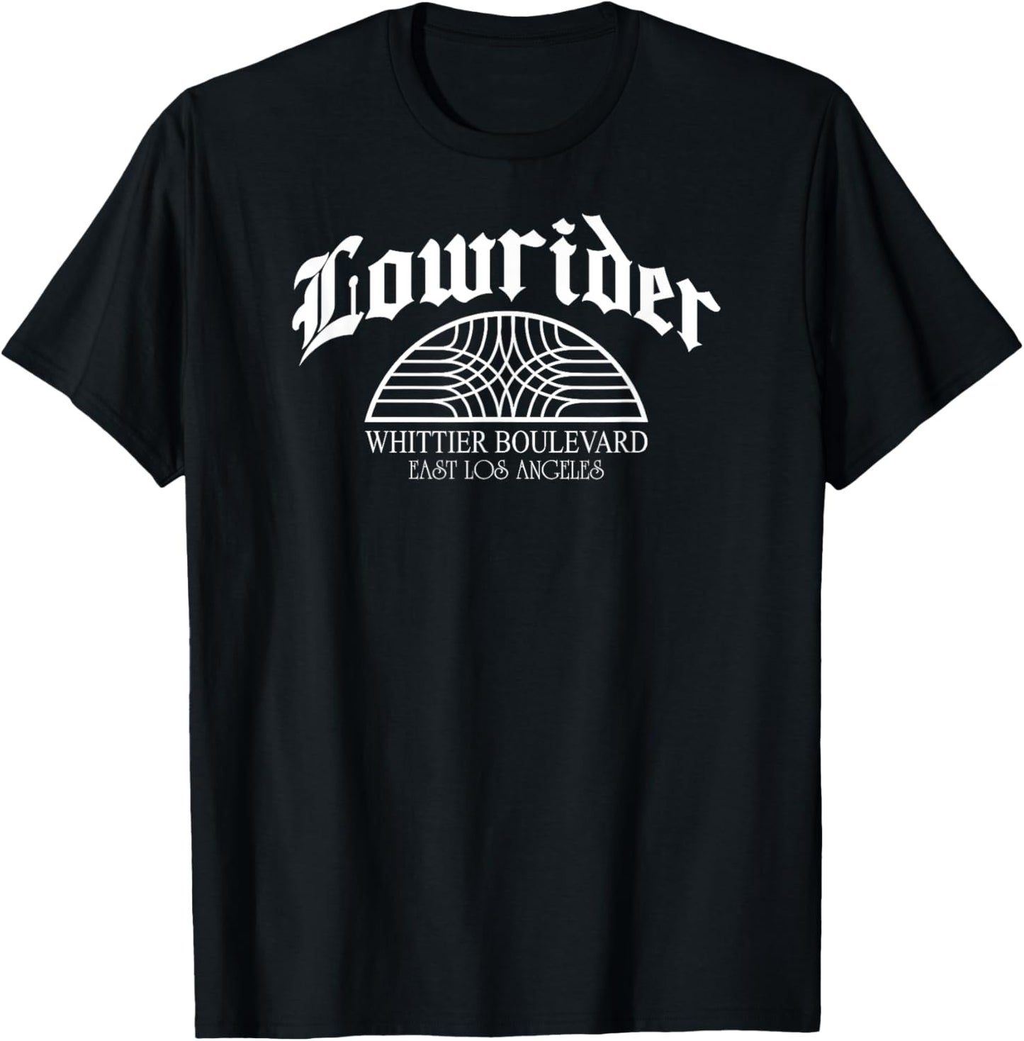 Lowrider Whittier Blvd Sign Retro Cholo Chicano Low Rider T-Shirt - T-Shirt | Black
