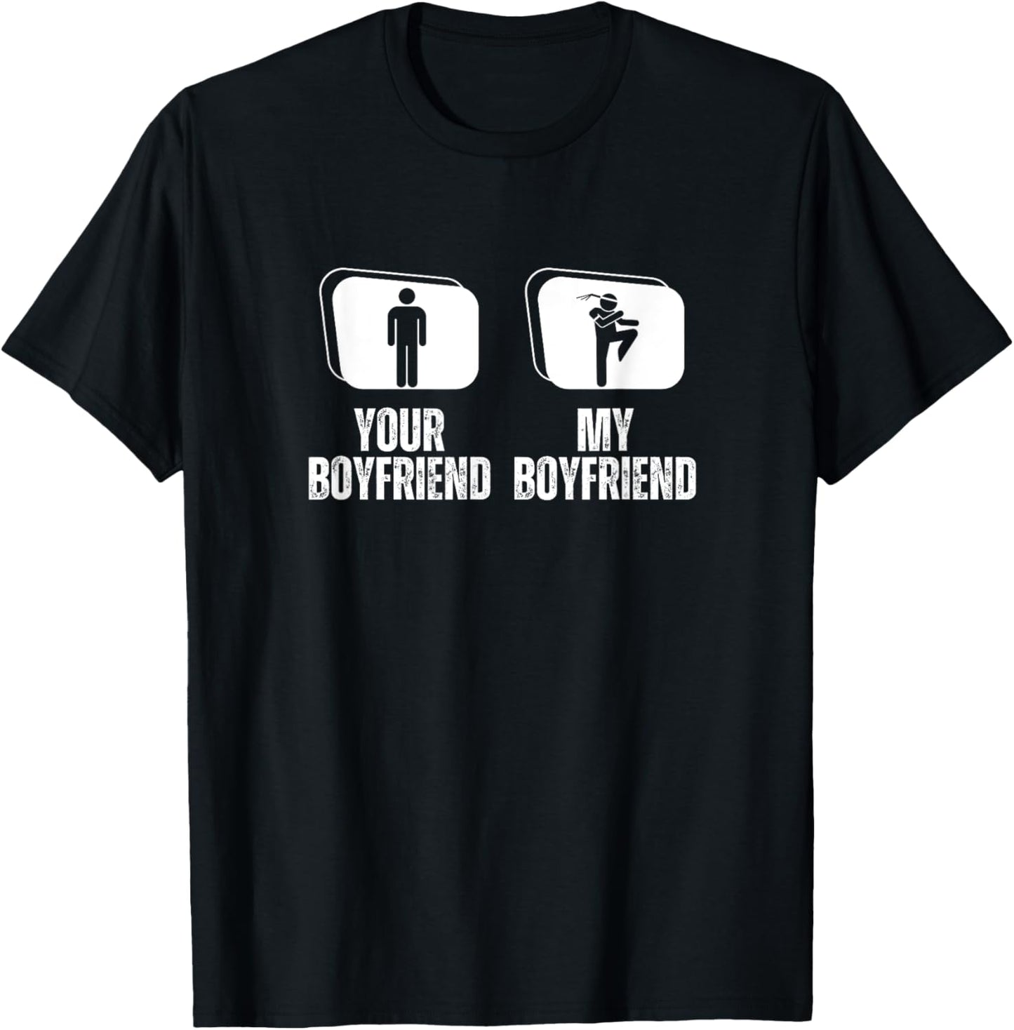 Your Boyfriend My Boyfriend Girlfriend Muay Thai T-Shirt - T-Shirt | Black