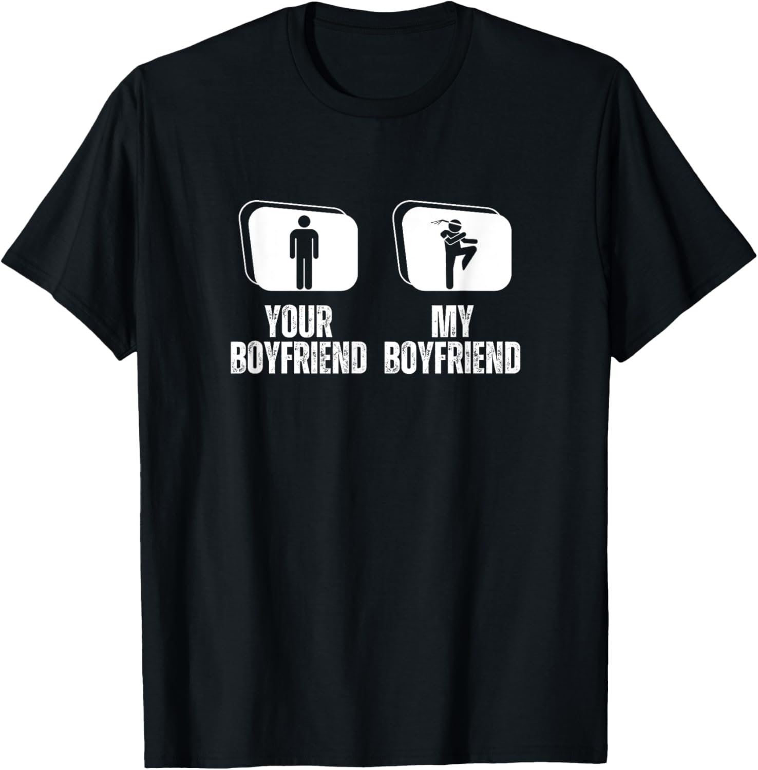 Your Boyfriend My Boyfriend Girlfriend Muay Thai T-Shirt - T-Shirt | Black